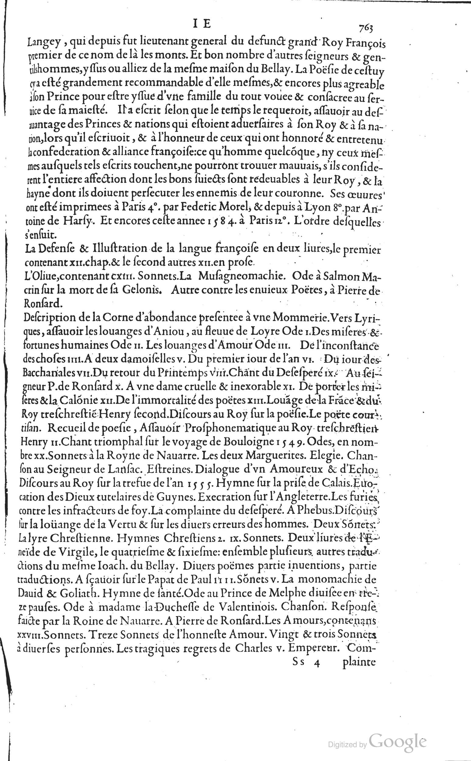 1585 - Barthélemy Honorat - Bibliothèques françaises - BSB Munich