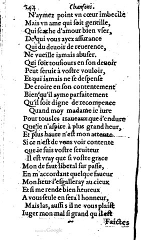 1623 - Jacques Cailloüé - Trésor ou recueil des chansons amoureuses - British Library