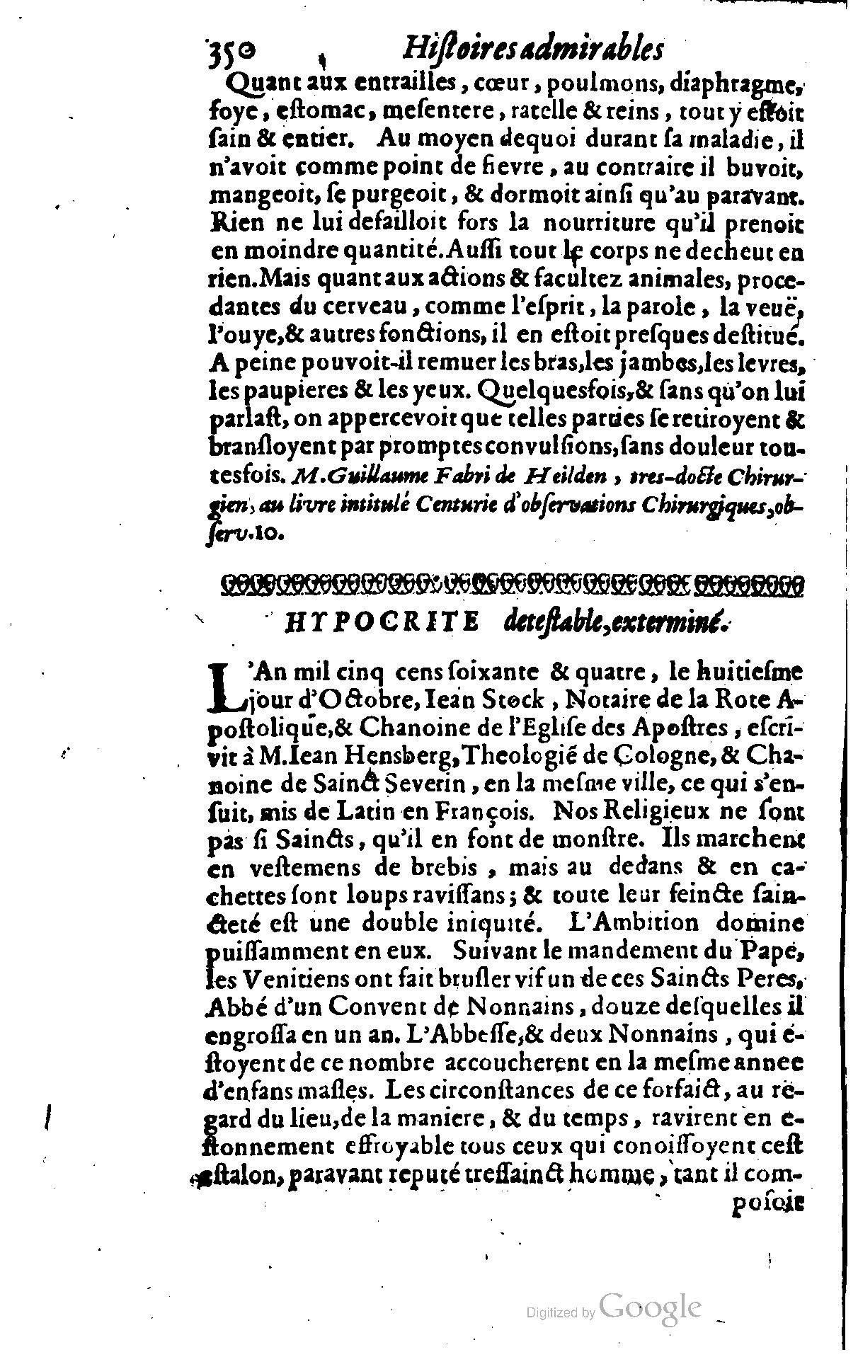 1628 - Jacques Crespin - Trésor d’histoires admirables et mémorables - BSB Munich