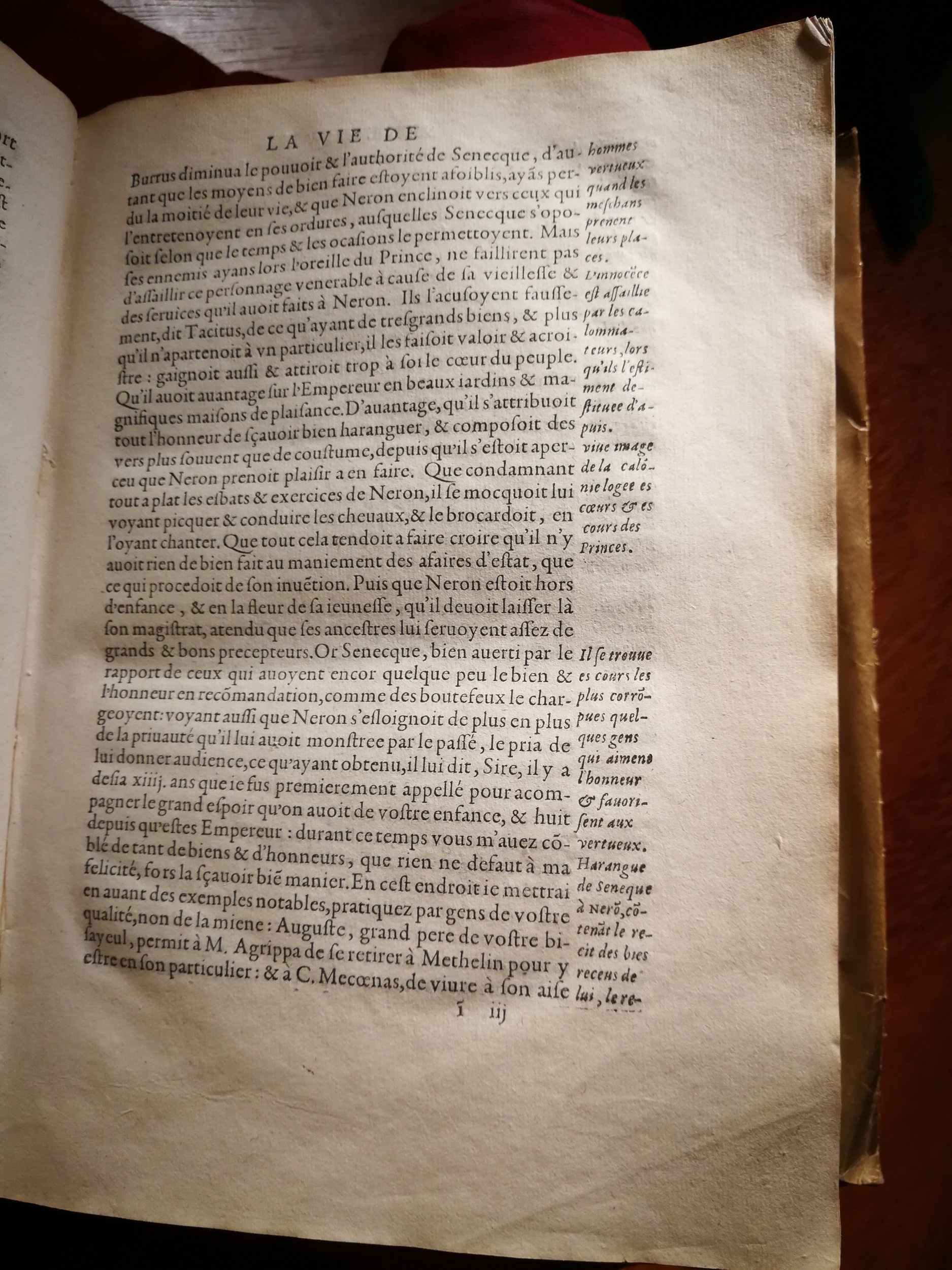 1595 - Jean Houzé - Œuvres morales et mêlées de Sénèque, Trésor de philosophie morale - T. 1 - BnF