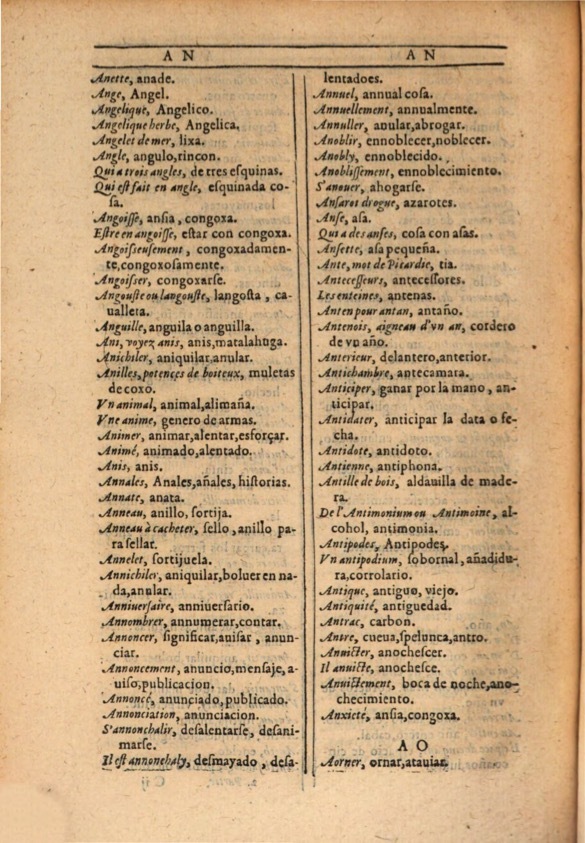 1607 - Marc Orry - Trésor des deux langues espagnole et française (Première et Seconde parties) - ÖNB Wien