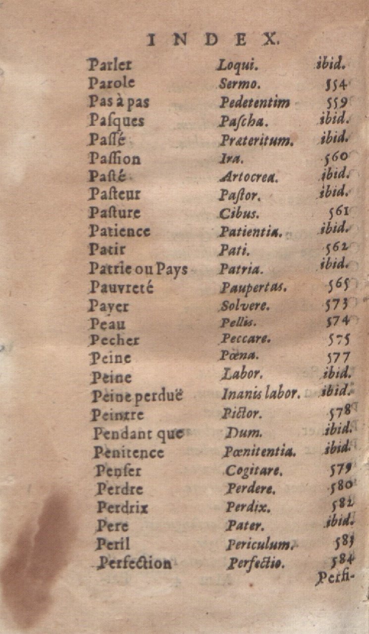 1612 - Dominicus Custos - Trésor des proverbes français  - Bibliopol-Olomuc