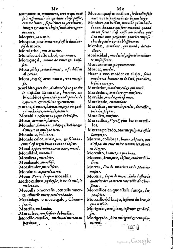 1621 - Adrian Tiffaine - Trésor des deux langues espagnole et française - BM Lyon