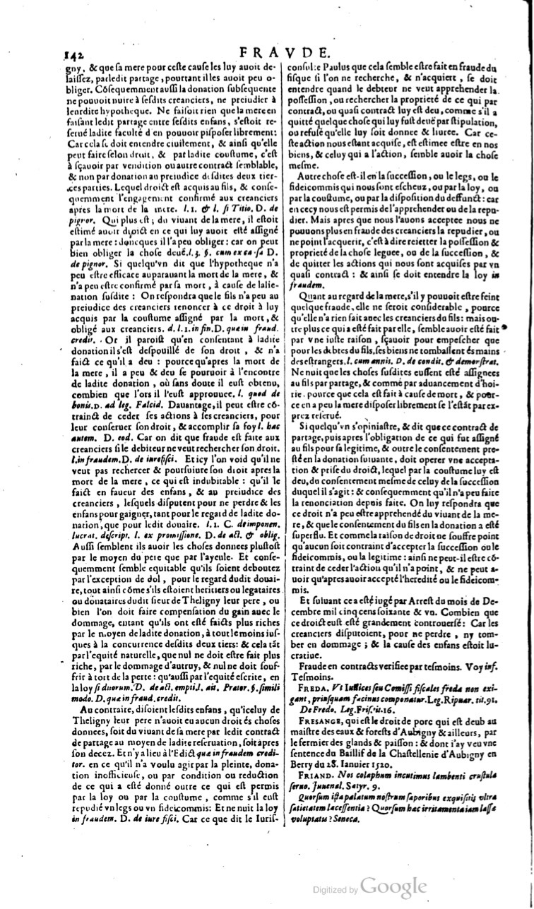 1629 - Veuve Nicolas Buon - Trésor du droit français (21754 T. 2) - BM Lyon