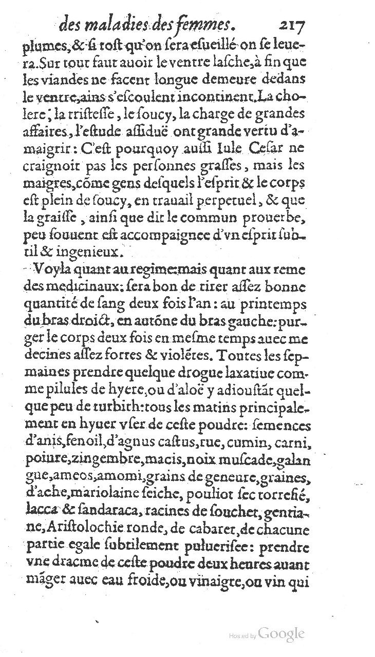 1585 - Jacques du Puis - Trésor des remèdes secrets pour les maladies des femmes - BnF