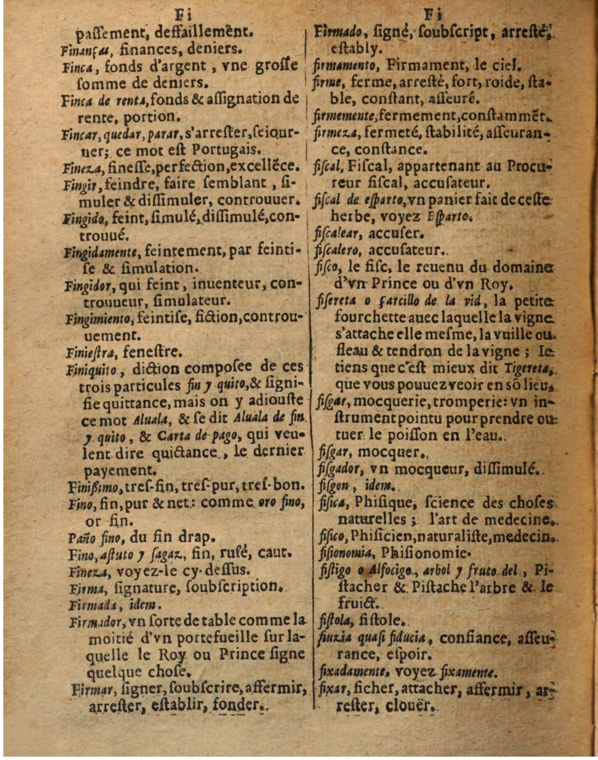 1625 - Hubert Antoine - Trésor des deux langues espagnole et française - Augsbourg