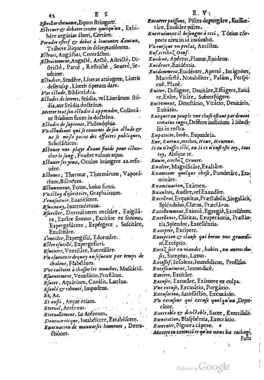 1558 - Guillaume Rouillé - Trésor des mots et traits français - BSB Munich
