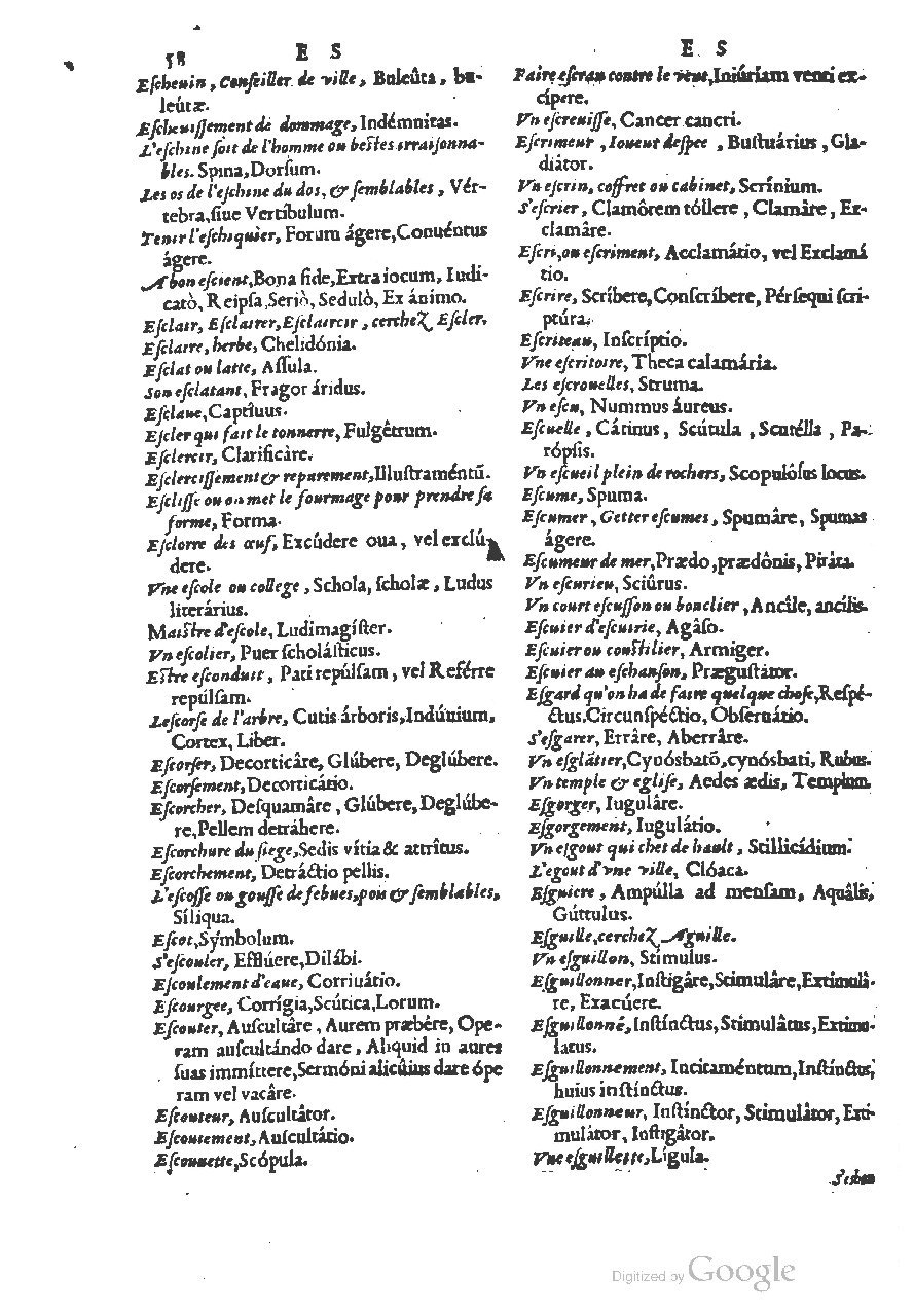 1558 - Guillaume Rouillé - Trésor des mots et traits français - BSB Munich