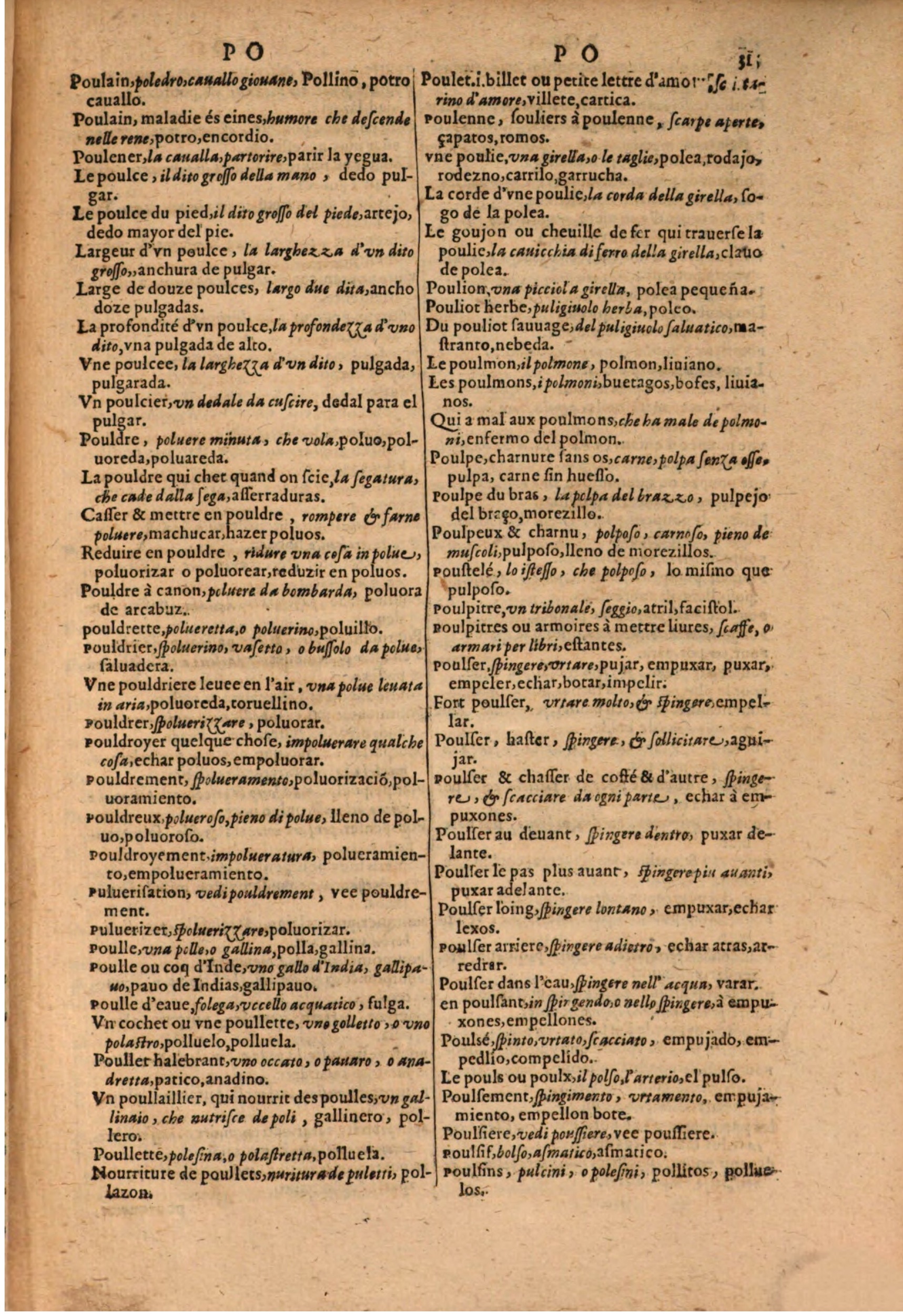 1616 - Pierre de la Rovière - Trésor des trois langues (Seconde partie) - BSB Munich
