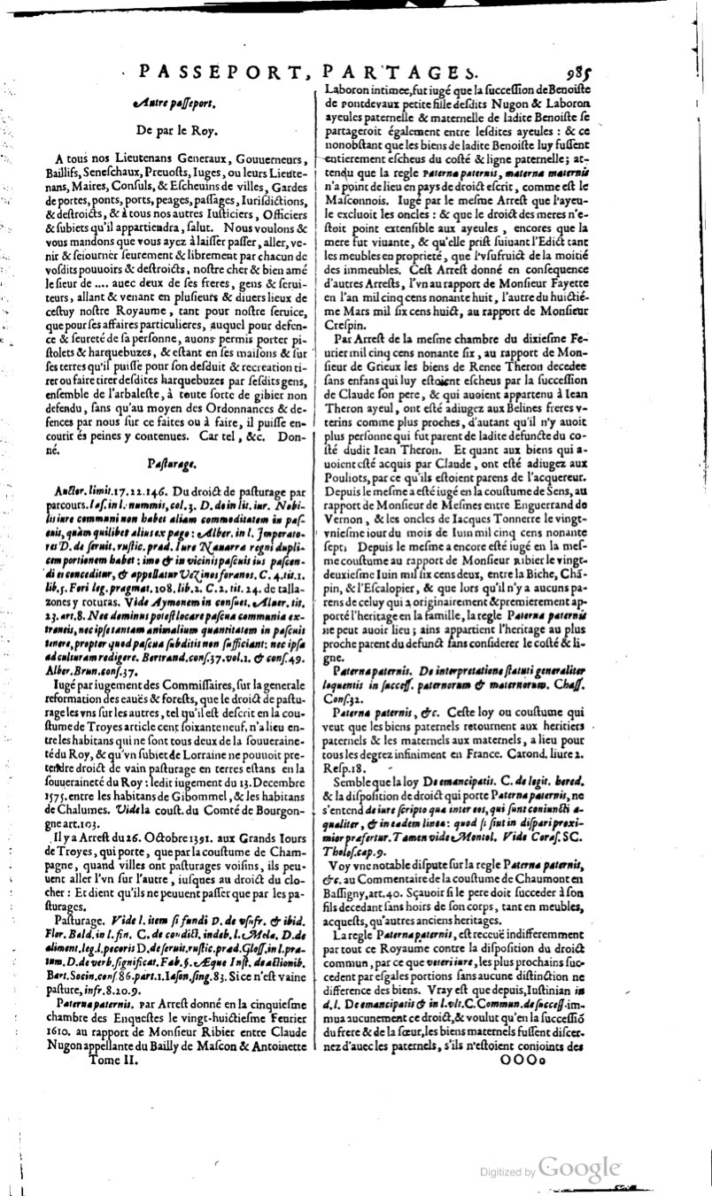 1629 - Veuve Nicolas Buon - Trésor du droit français (29620 T. 2) - BM Lyon
