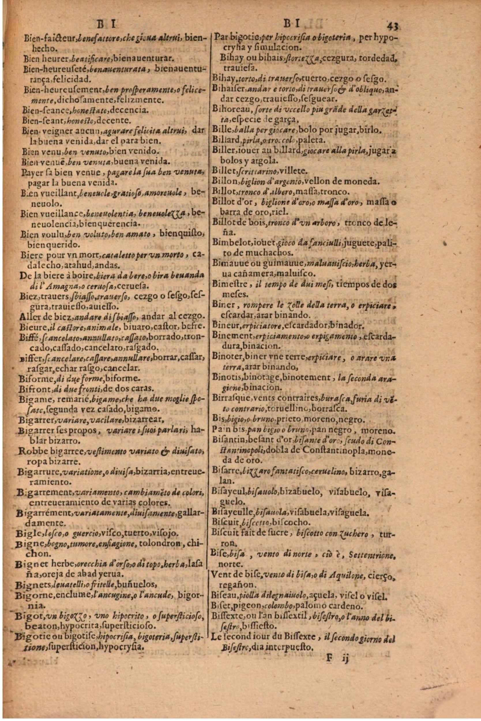 1616 - Pierre de la Rovière - Trésor des trois langues (Seconde partie) - BSB Munich