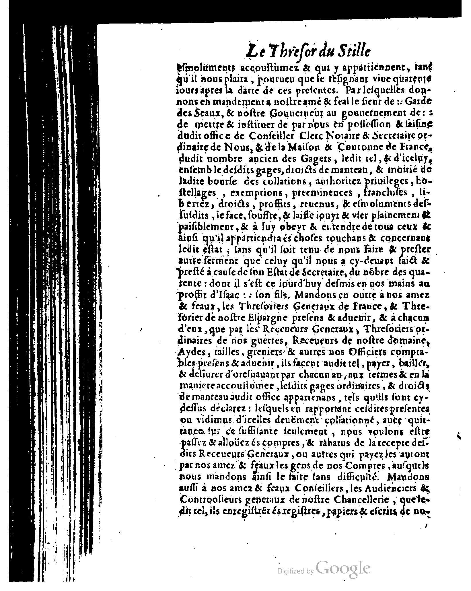 1614 - Jean Richer - Trésor du nouveau style et protocole de la chancellerie de France - BSB Munich