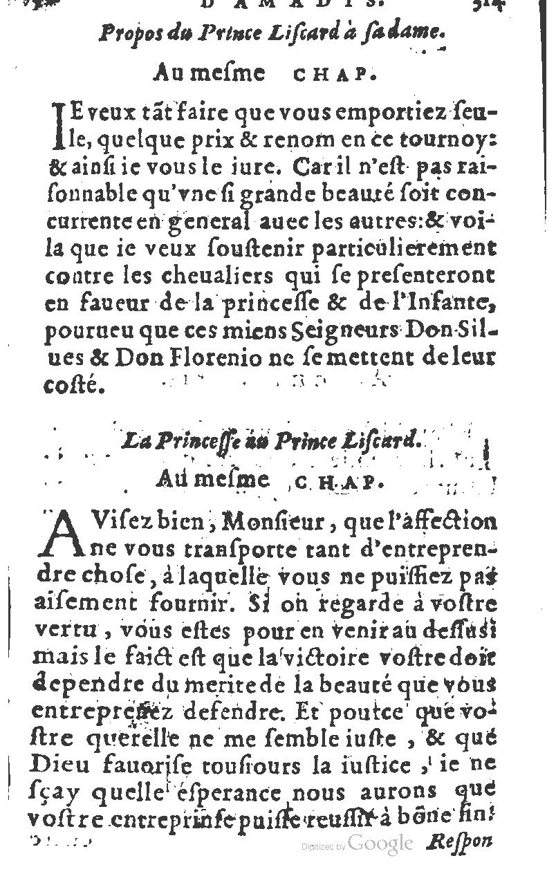 1582 - Jean Huguetan - Trésor des Amadis T. 1 - BM Lyon