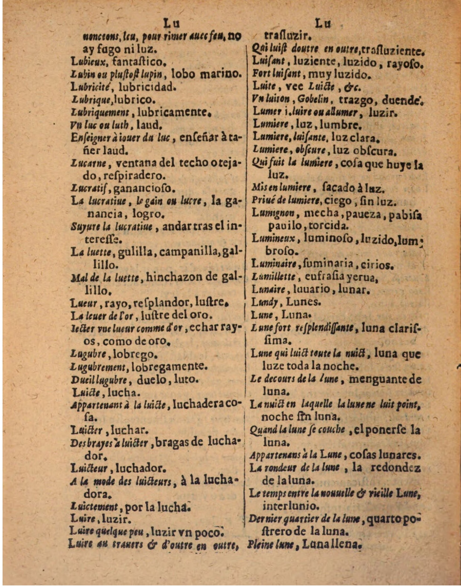 1624 - Hubert Antoine - Trésor des deux langues espagnole et française (Seconde partie) - BSB Munich