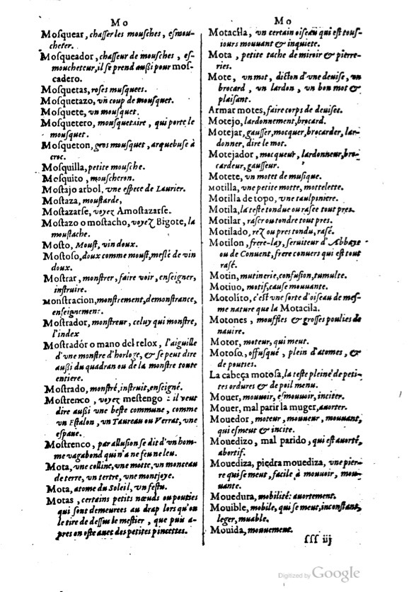 1621 - Adrian Tiffaine - Trésor des deux langues espagnole et française - BM Lyon