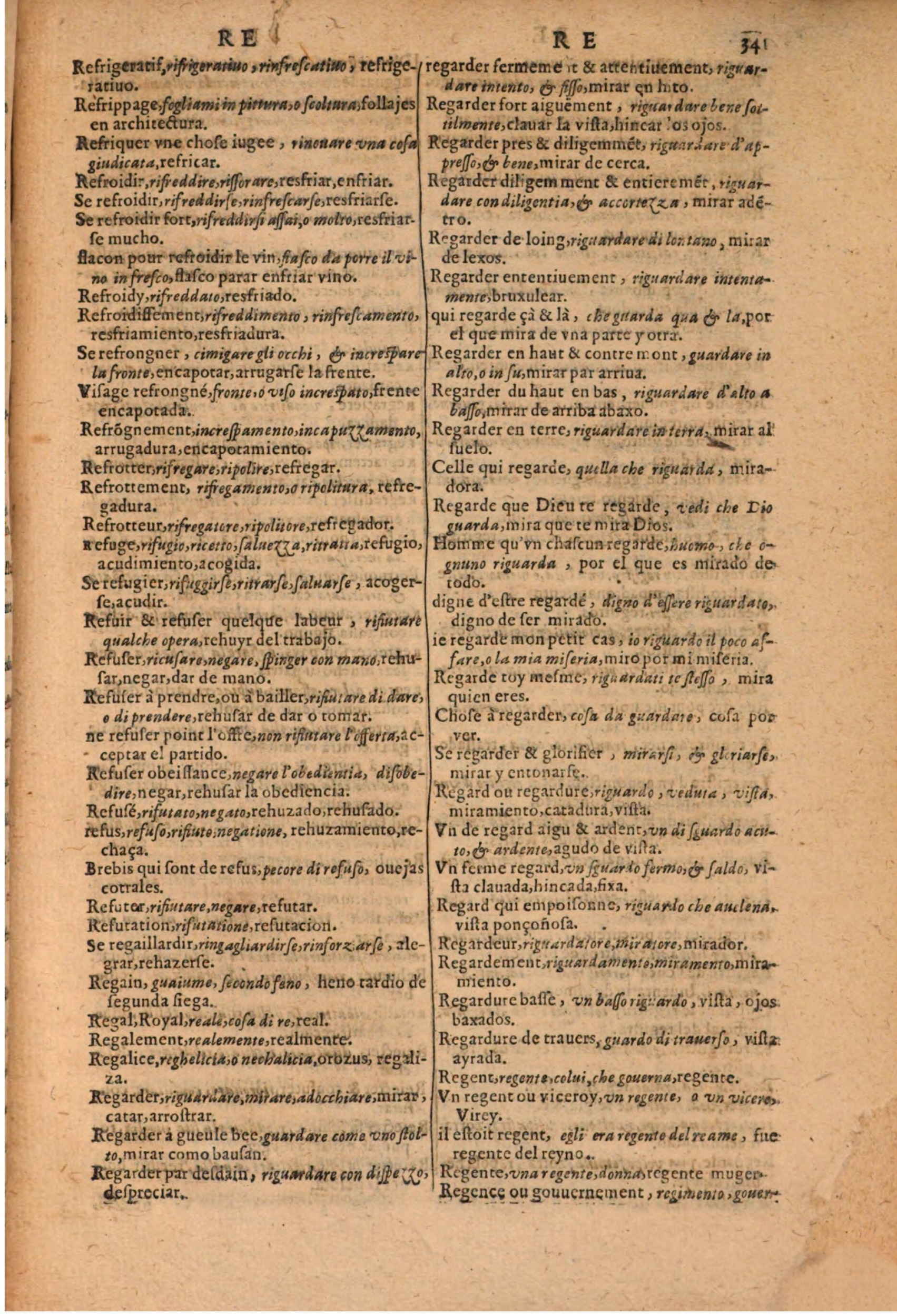 1616 - Pierre de la Rovière - Trésor des trois langues (Seconde partie) - BSB Munich