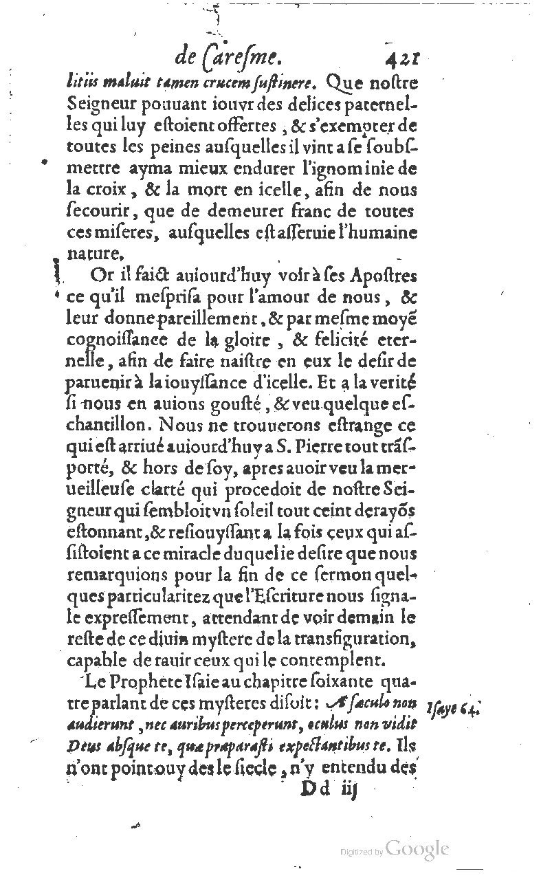 1607 - Nicolas Du Fossé - Trésor quadragésimal - T 01 - BM Lyon