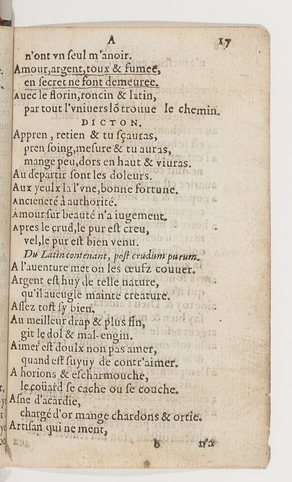 1577 - Jean d’Ogerolles - Trésor de sentences dorées - BnF Arsenal