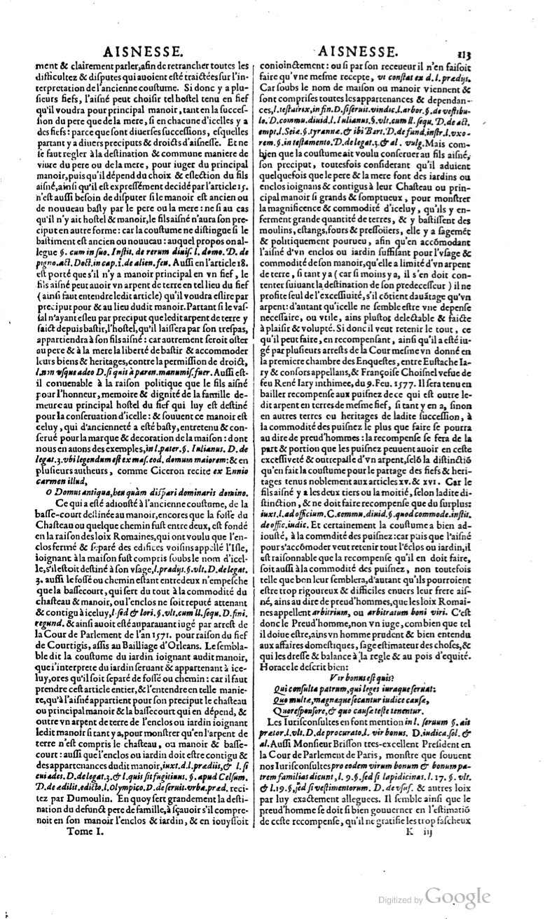 1629 - Veuve Nicolas Buon - Trésor du droit français (21754 T. 1) - BM Lyon