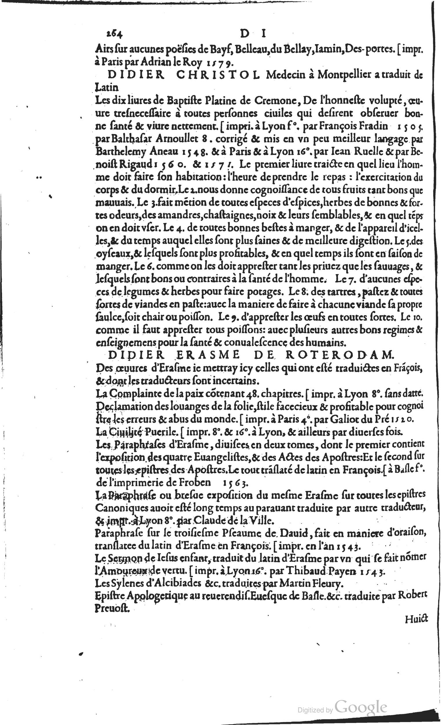 1585 - Barthélemy Honorat - Bibliothèques françaises - BSB Munich