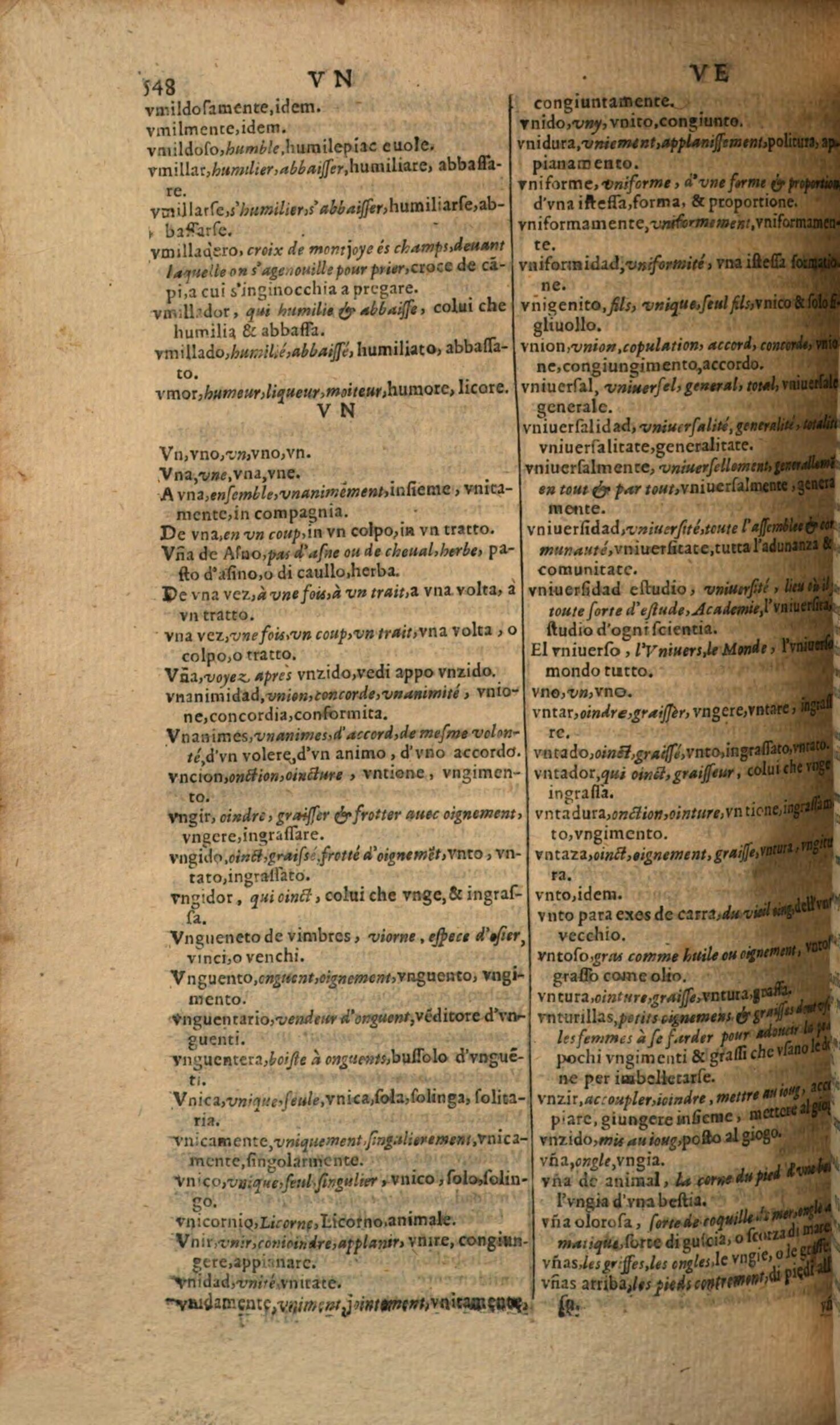 1617 - Samuel Crespin - Trésor des trois langues espagnole, française et italienne (Première partie) - Regensburg