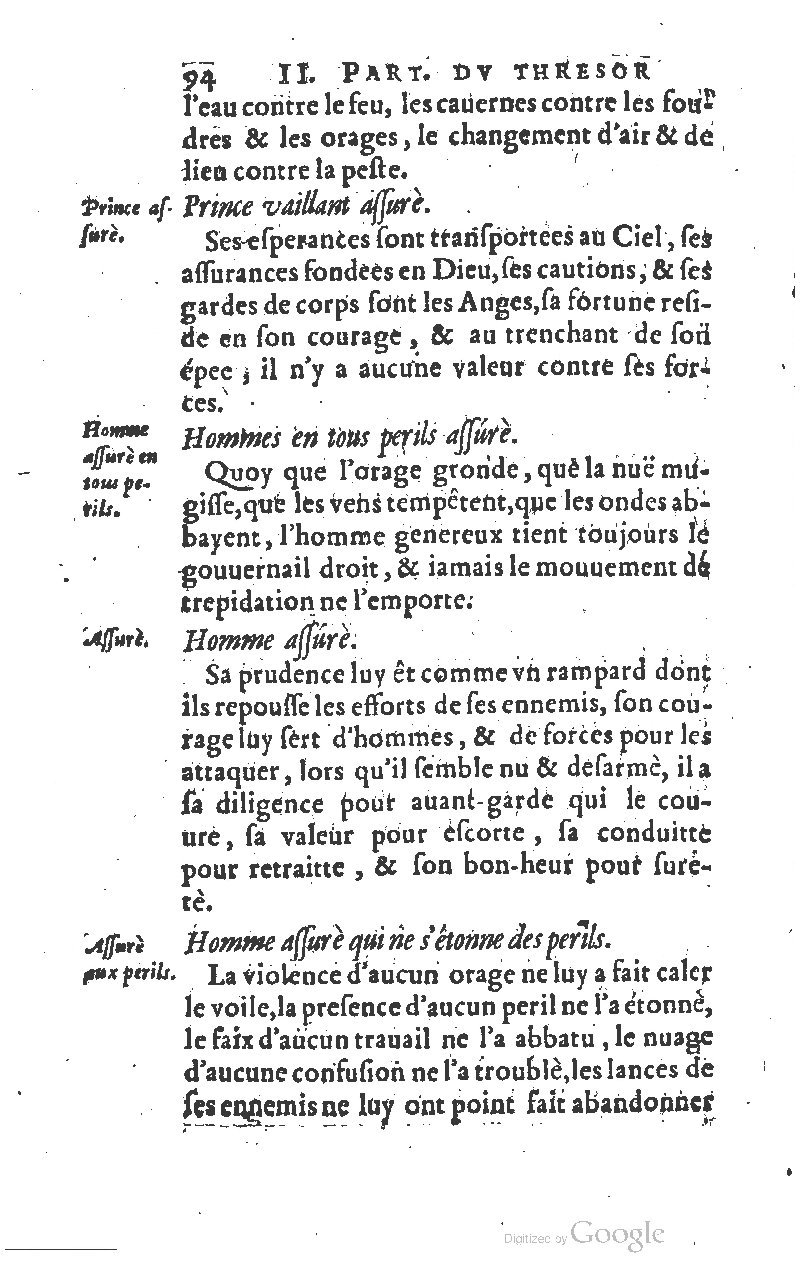 1610 - Louis Coste - Trésor de l’éloquence française (Seconde partie) - BM Lyon