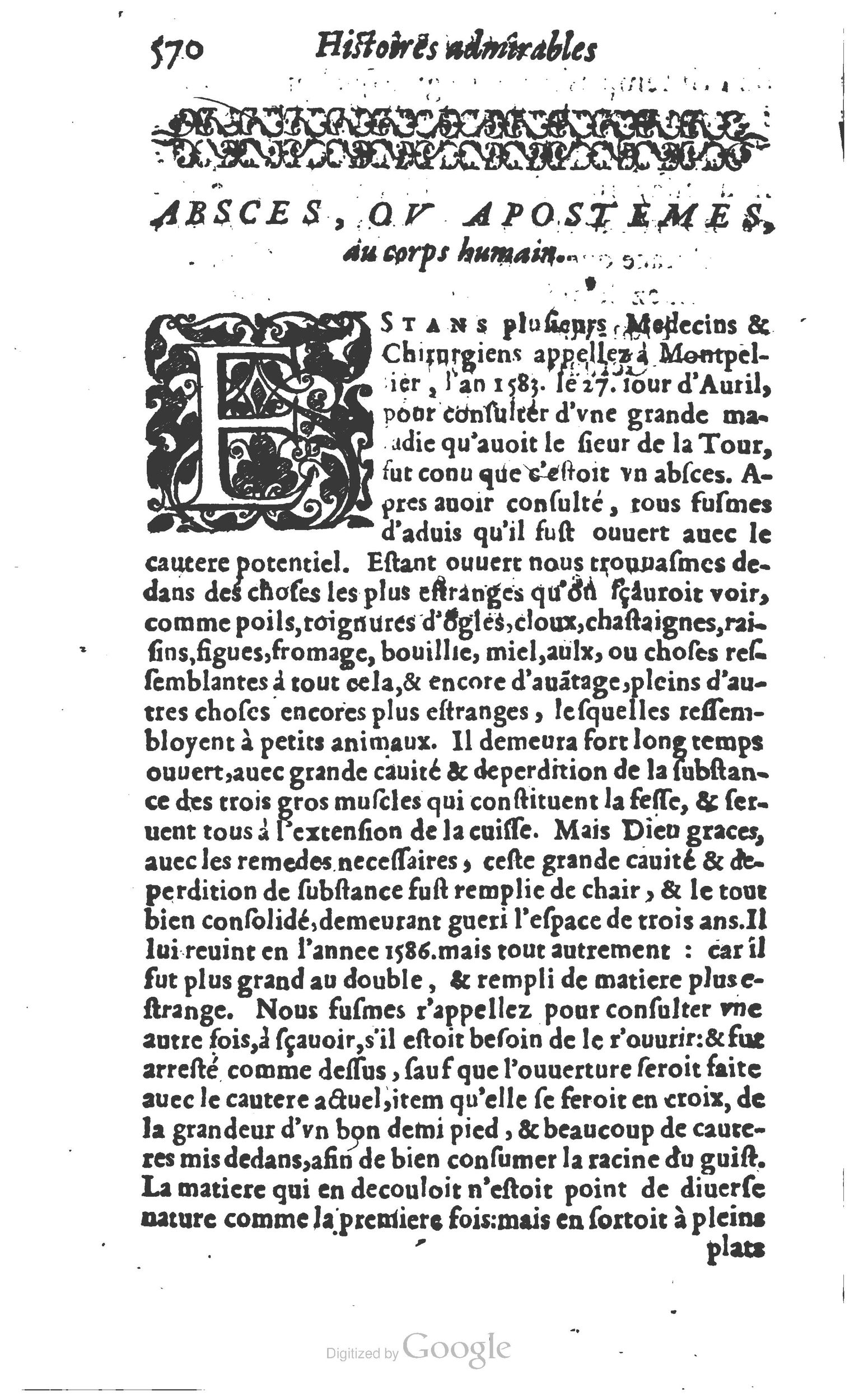 1610 - Paul Marceau - Trésor d’histoires admirables et mémorables - Princeton
