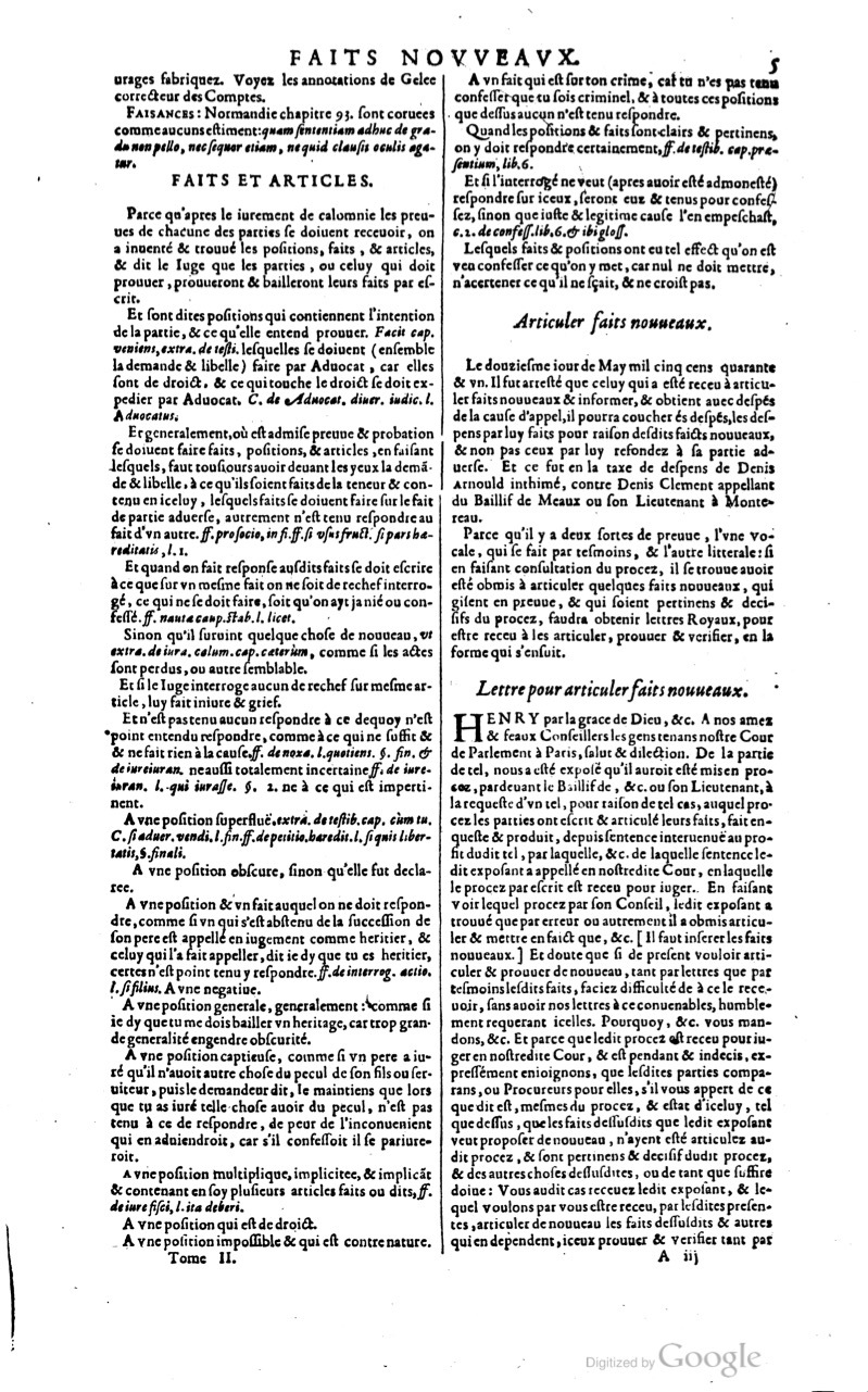 1629 - Veuve Nicolas Buon - Trésor du droit français (21754 T. 2) - BM Lyon