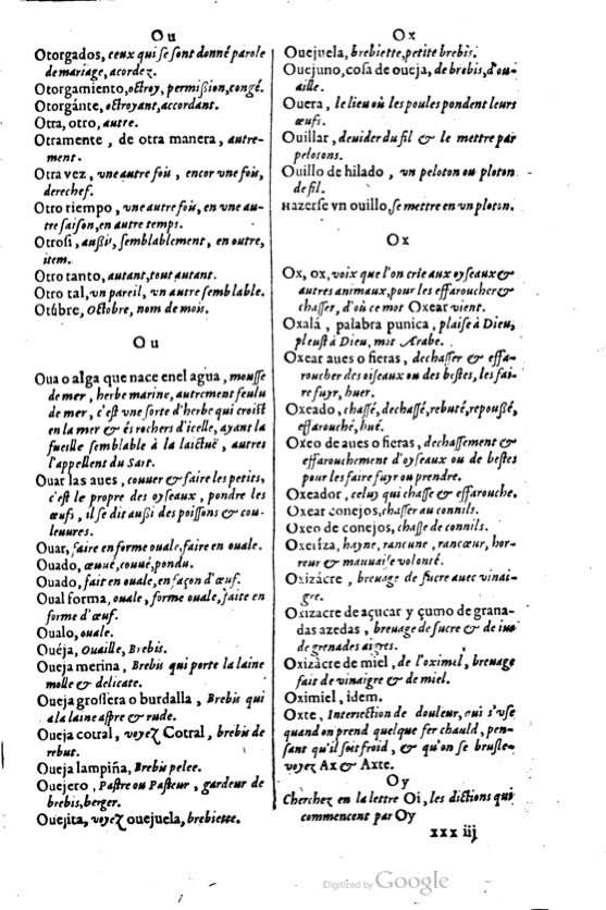 1621 - Adrian Tiffaine - Trésor des deux langues espagnole et française - BM Lyon