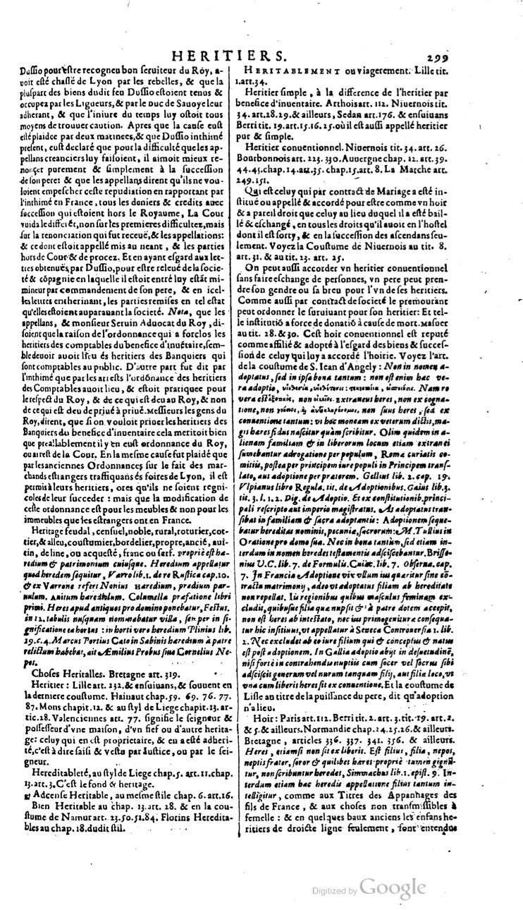 1629 - Veuve Nicolas Buon - Trésor du droit français (21754 T. 2) - BM Lyon