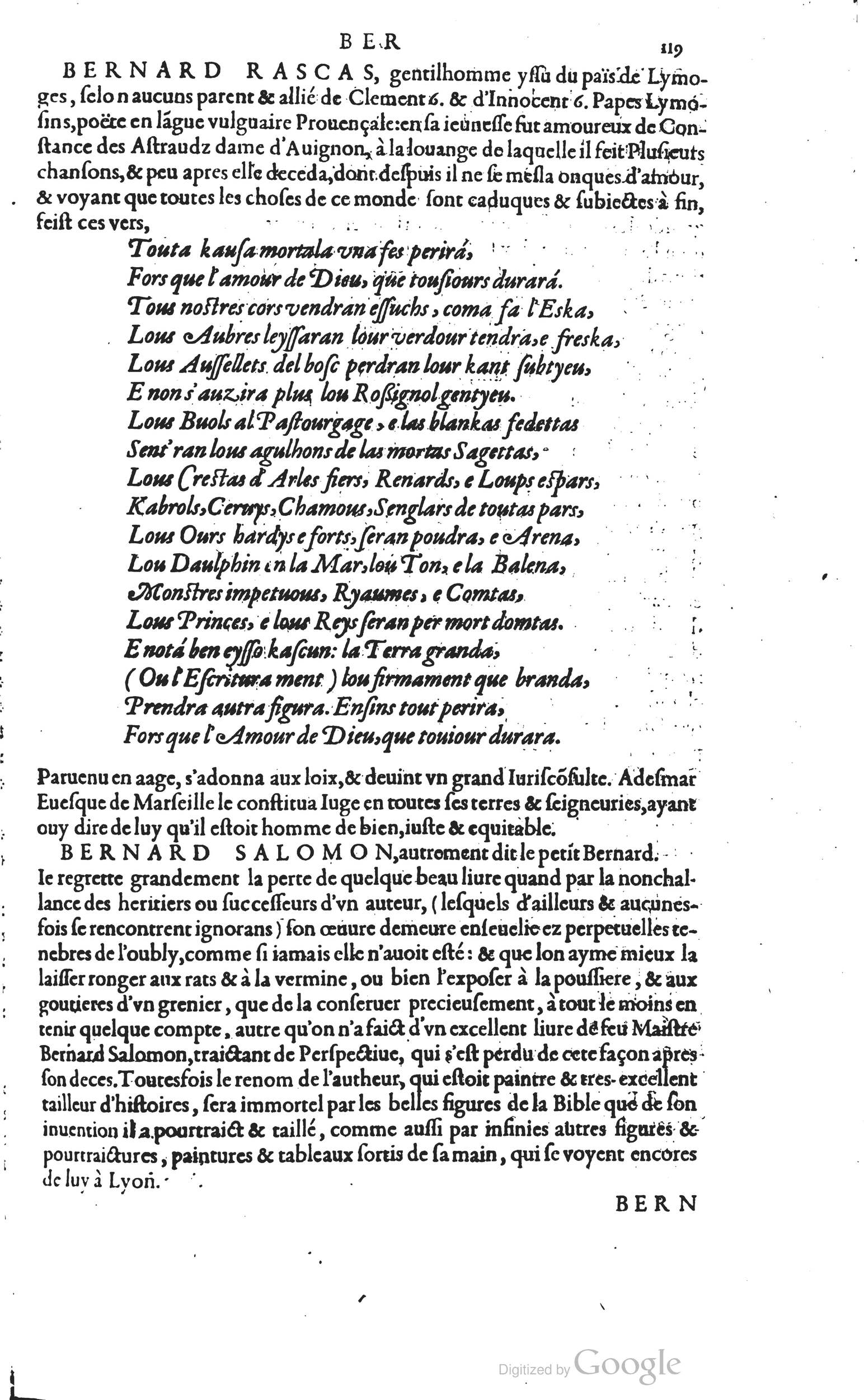 1585 - Barthélemy Honorat - Bibliothèques françaises - BSB Munich
