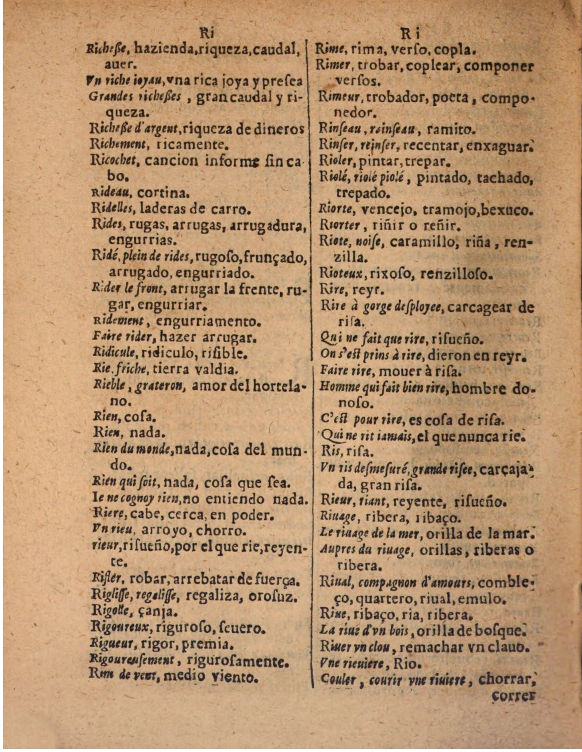 1624 - Hubert Antoine - Trésor des deux langues espagnole et française (Seconde partie) - BSB Munich