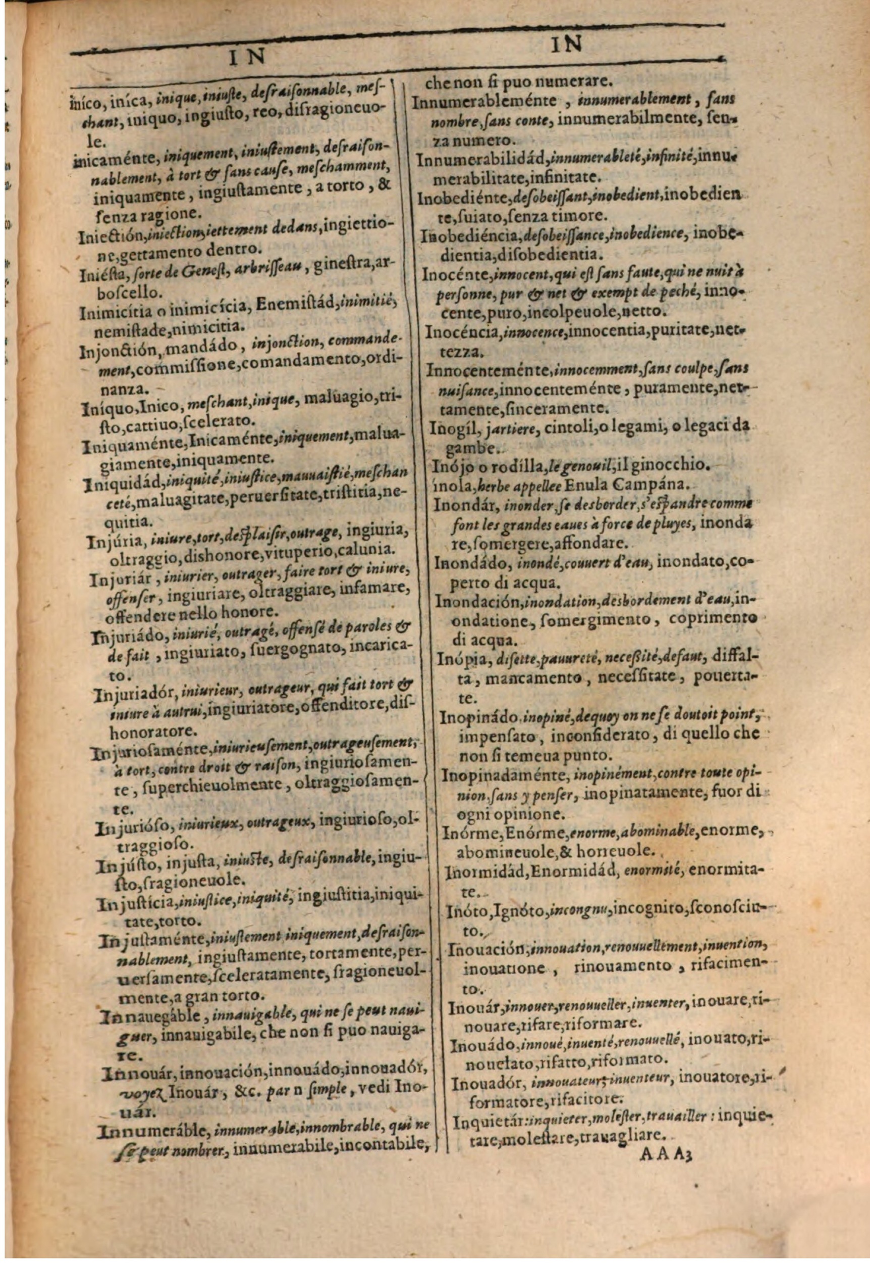 1609 - Philippe Albert et Alexandre Pernet - Trésor des trois langues française, italienne et espagnole (Première partie) - BSB Munich 1609 - Philippe Albert et Alexandre Pernet - Trésor des trois langues française, italienne et espagnole (Première partie) - BSB Munich