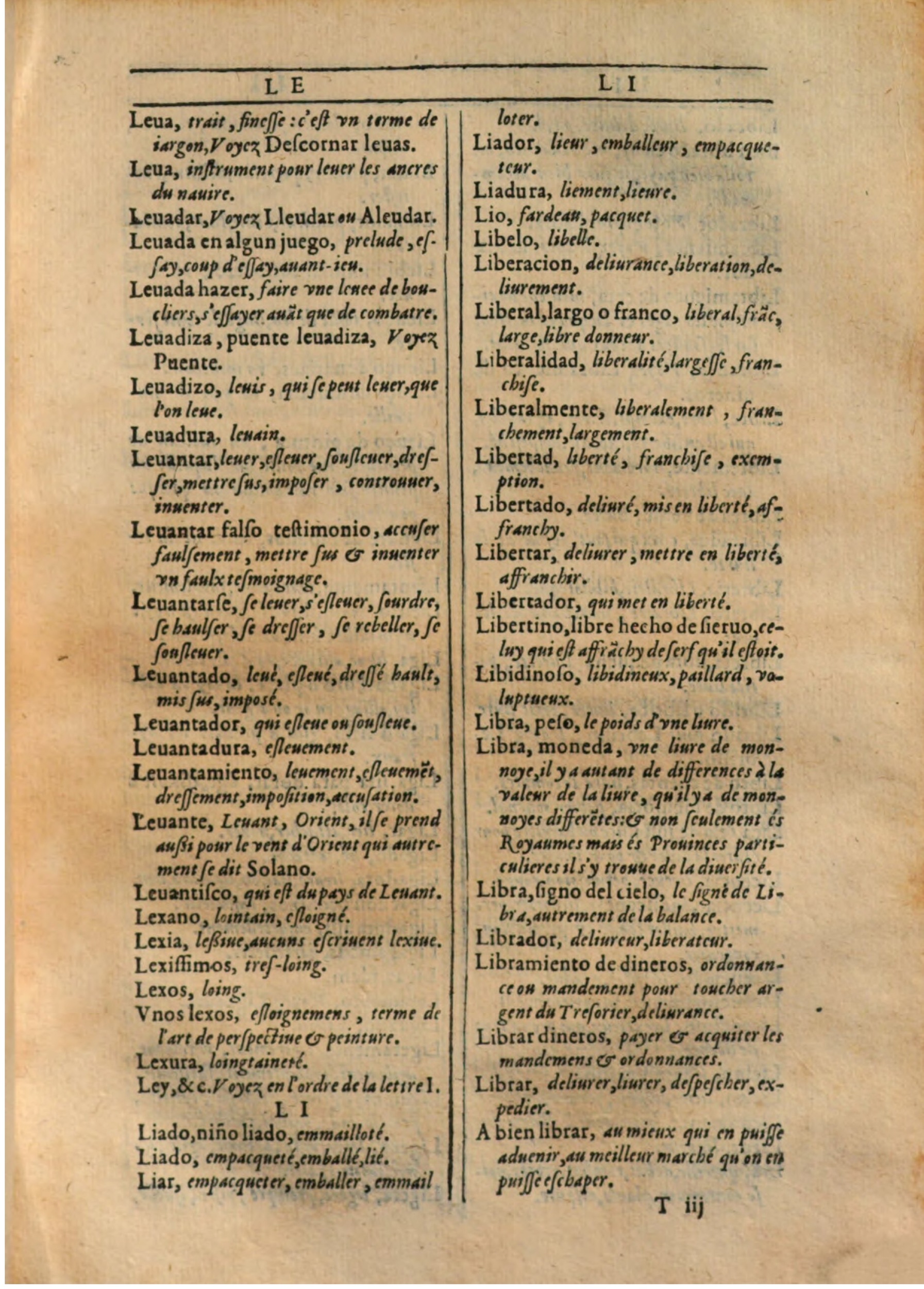 1607 - Marc Orry - Trésor des deux langues espagnole et française (Première partie) - BSB Munich 1607 - Marc Orry - Trésor des deux langues espagnole et française (Première partie) - BSB Munich