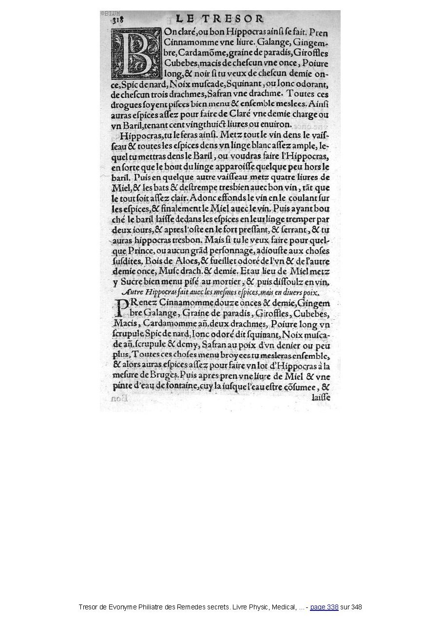 1555 - Balthazar Arnoullet - Trésor d’Évonyme Philiatre - Université Paris Cité