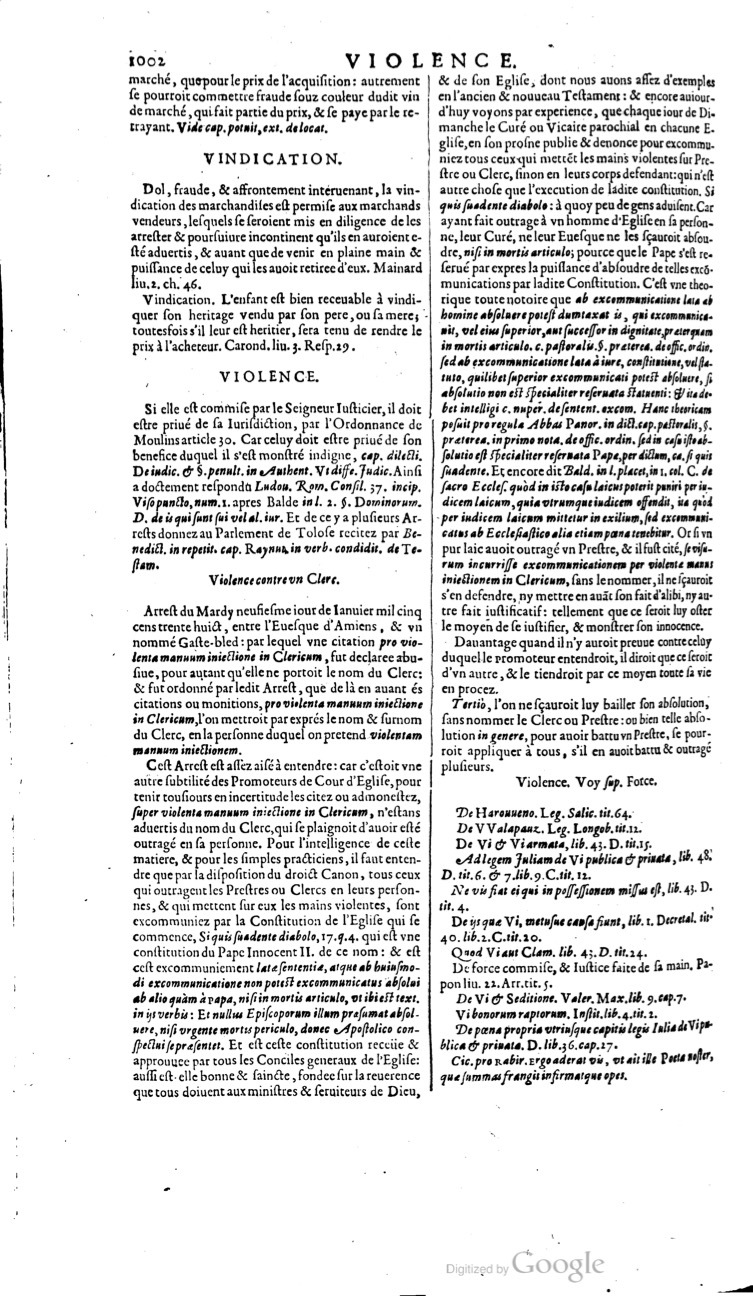 1629 - Veuve Nicolas Buon - Trésor du droit français (21754 T. 3) - BM Lyon
