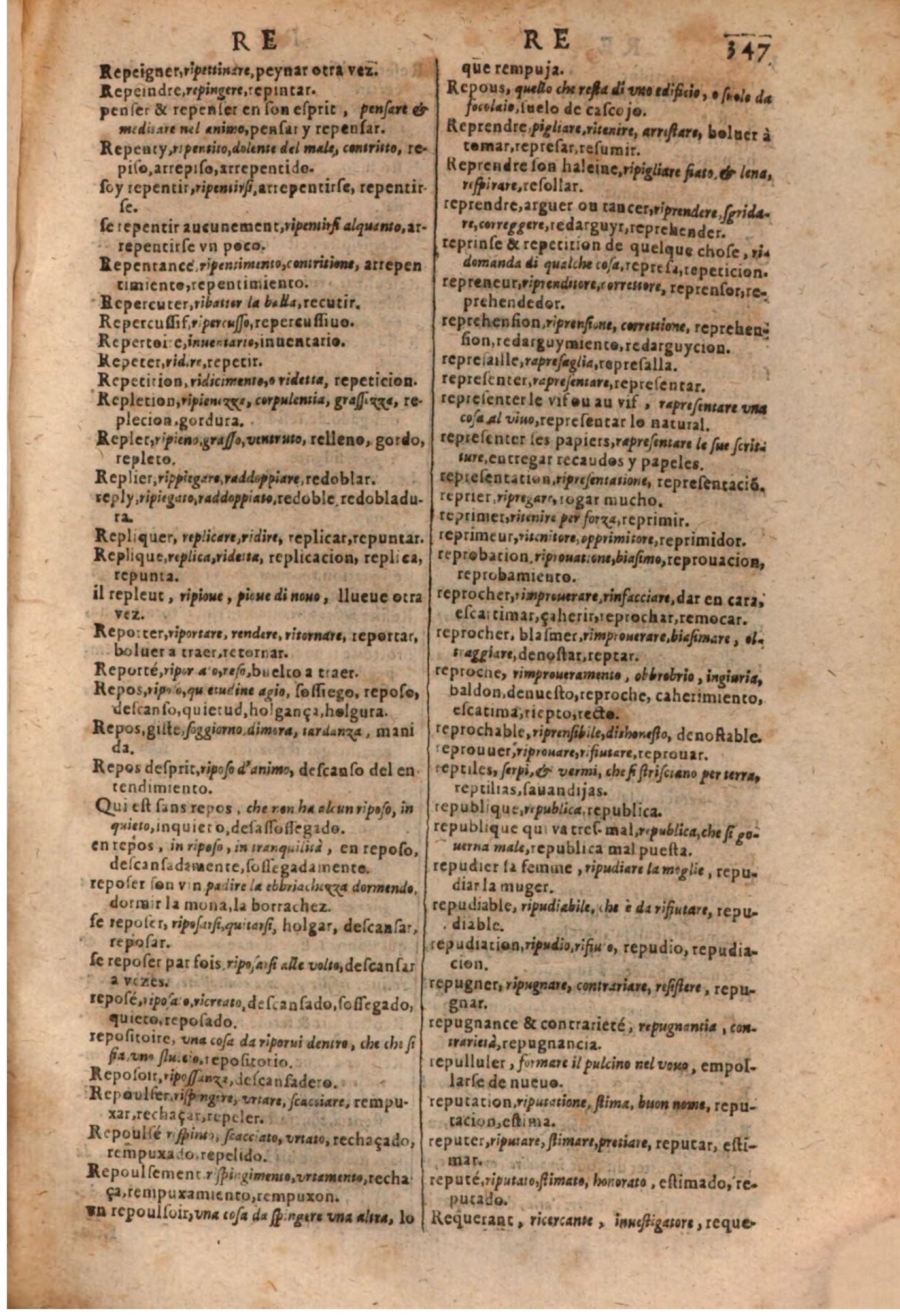 1637 - Jacques Crespin - Trésor des trois langues (Trois parties) - BSB Munich