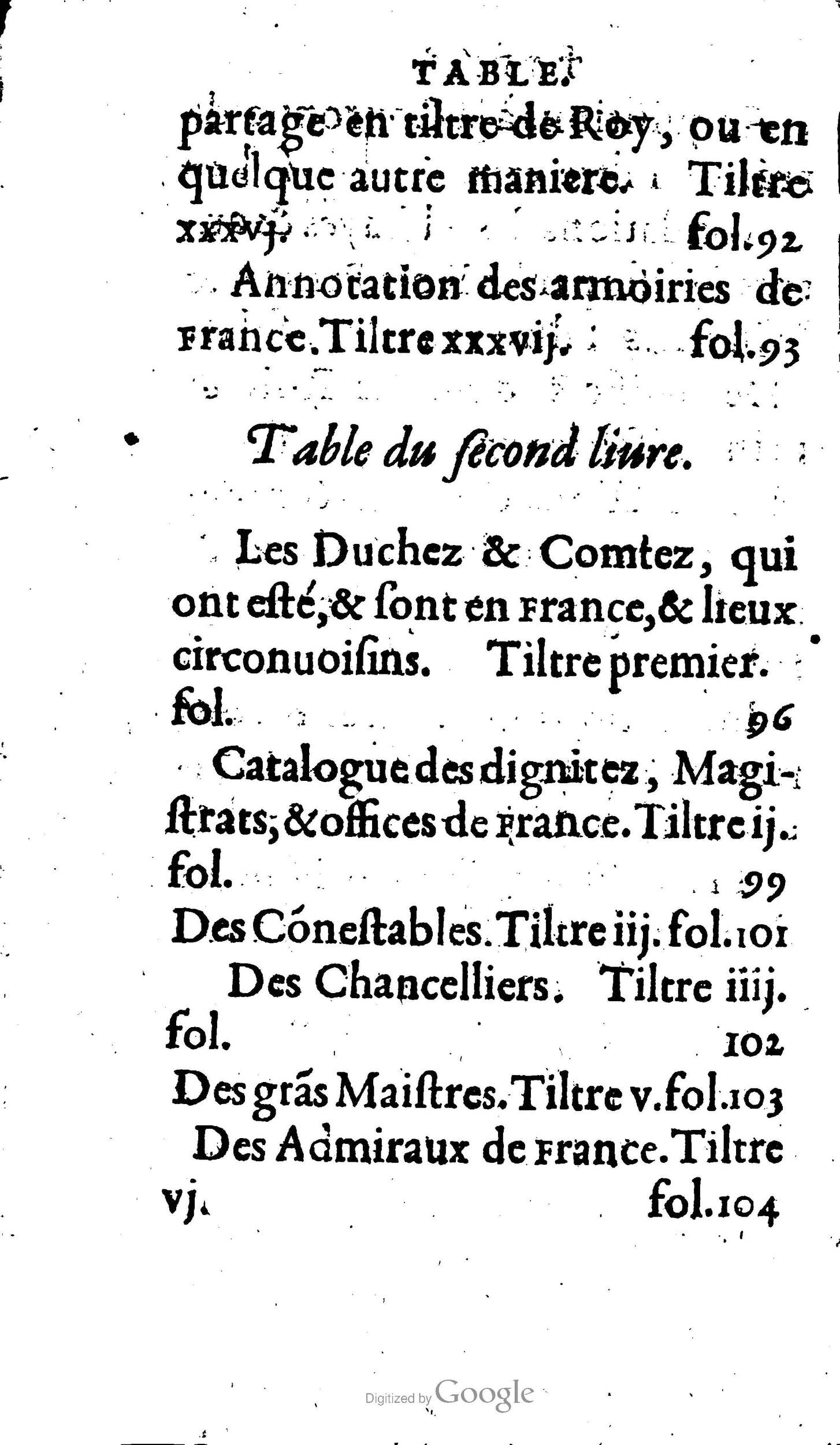 1604 - Galiot Corrozet - Trésor des histoires de France - BNC Florence 1604 - Galiot Corrozet - Trésor des histoires de France - BNC Florence
