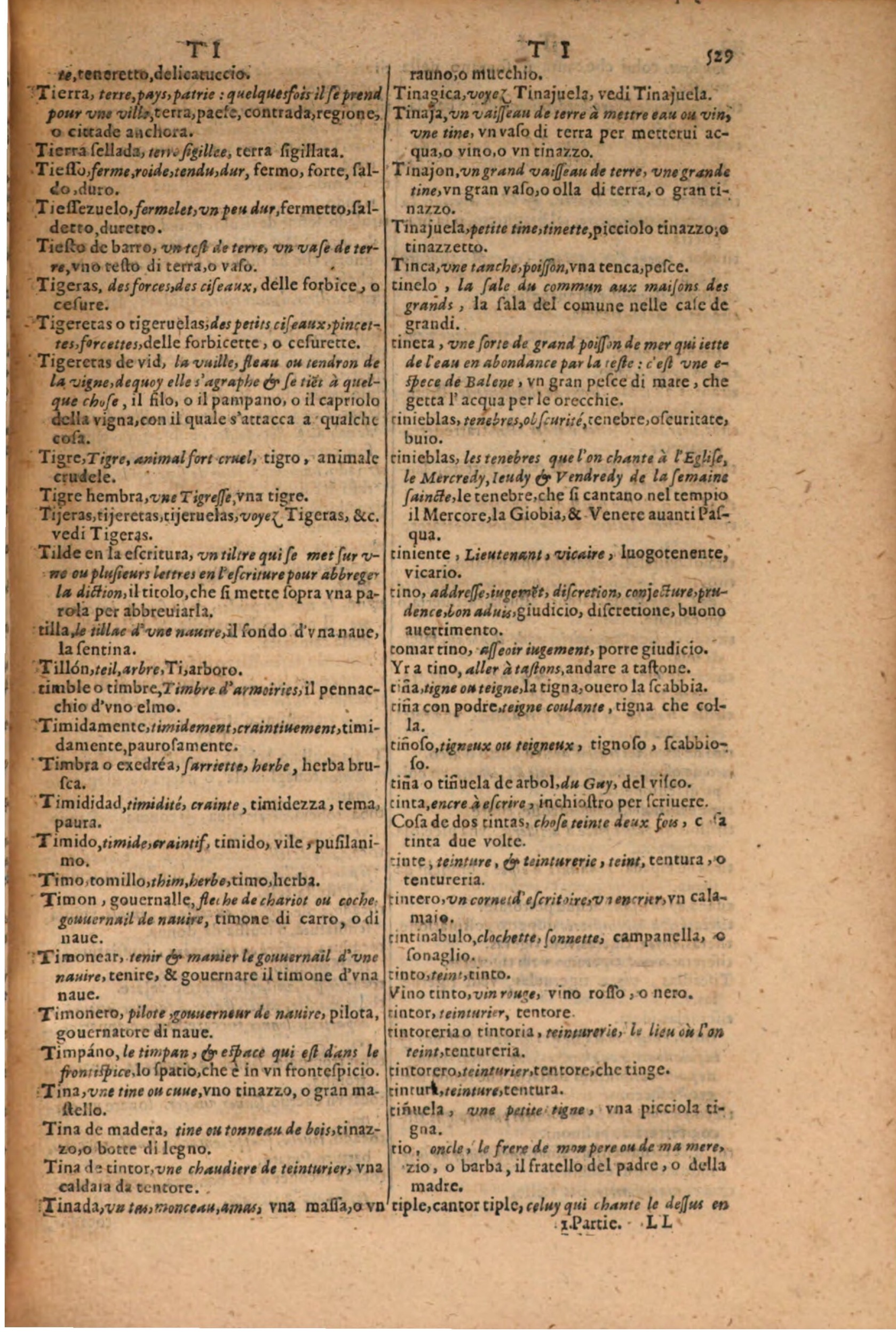 1606 - Samuel Crespin - Thresor des trois langues, francoise, italiene et espagnolle - BSB Munich