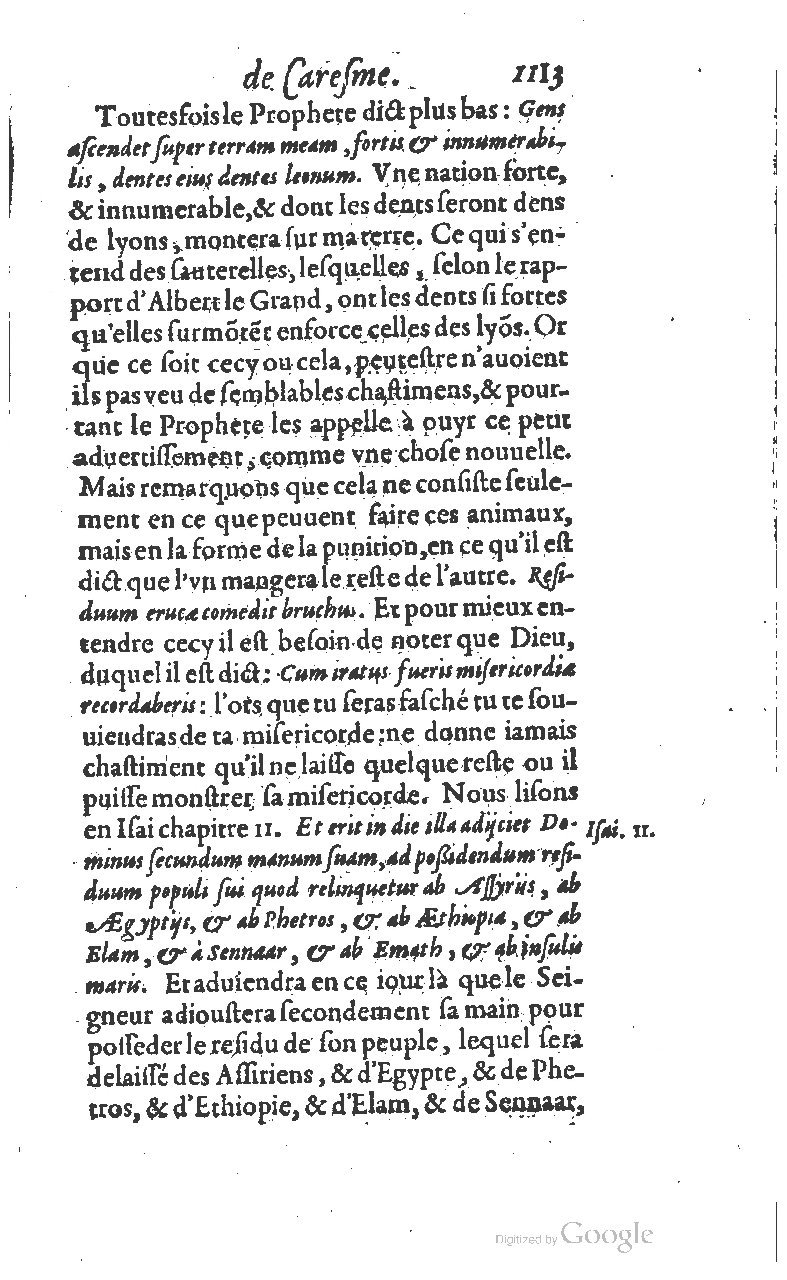 1607 - Nicolas Du Fossé - Trésor quadragésimal - T 01 - BM Lyon