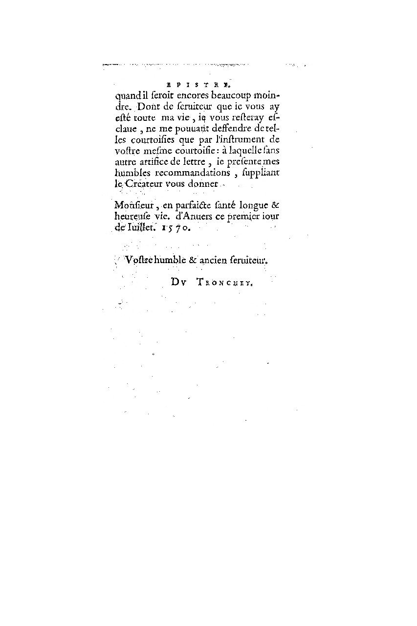 1572 - Nicolas Du Chemin - Finances et Trésor de la plume française - BM Lyon