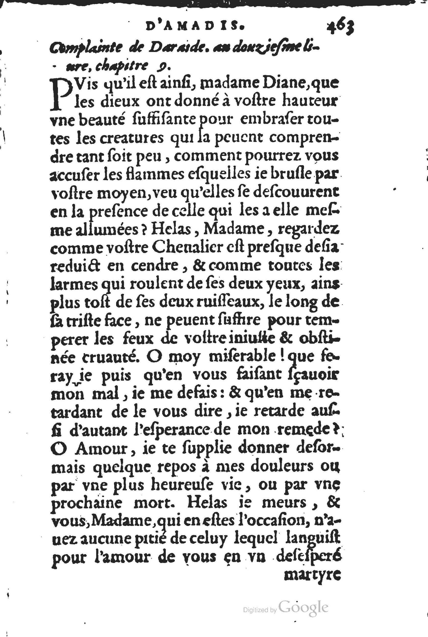 1560 - Jean d’Ogerolles et Gabriel Cotier Lyon - Trésor des Amadis - BSB Munich