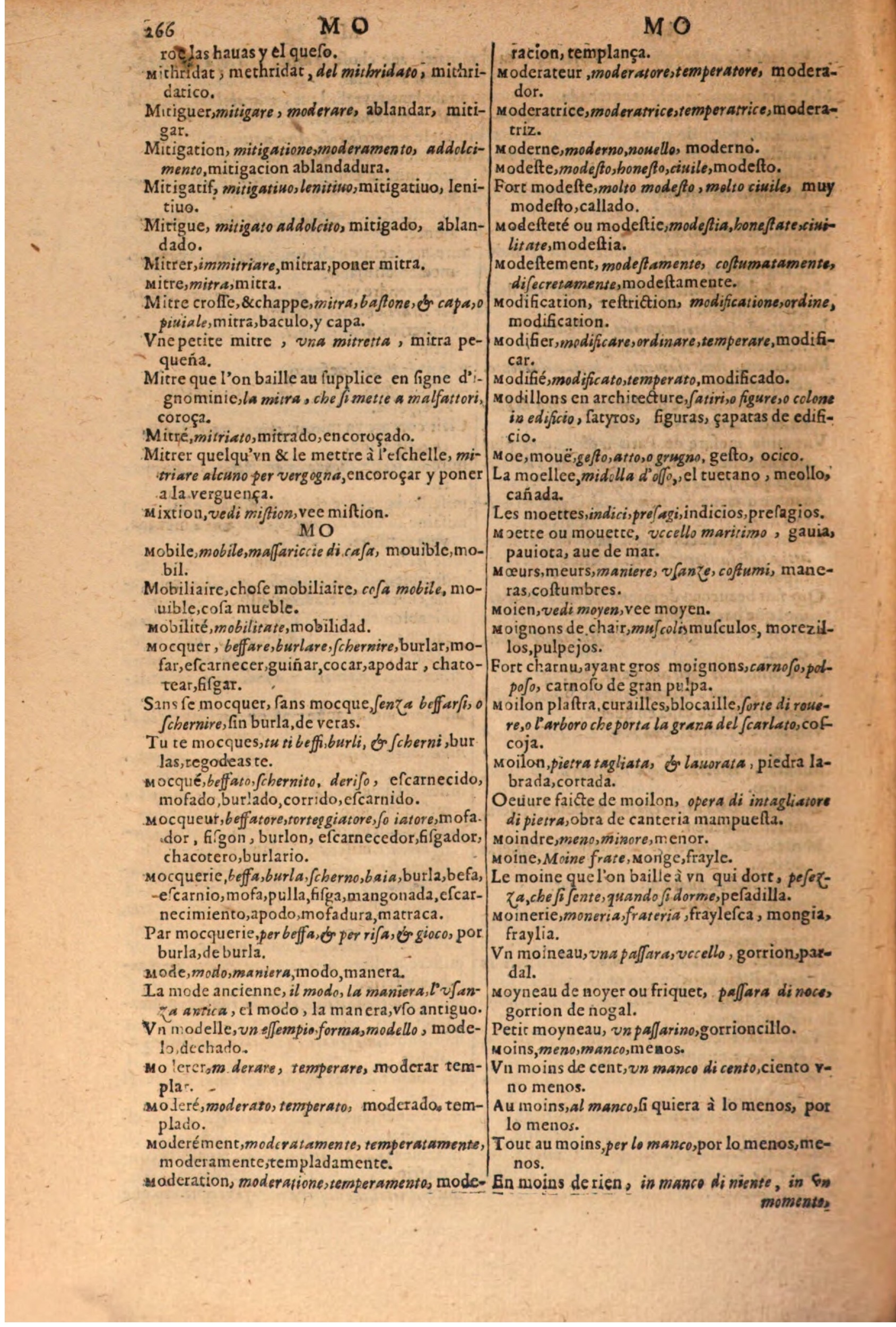 1616 - Pierre de la Rovière - Trésor des trois langues (Seconde partie) - BSB Munich