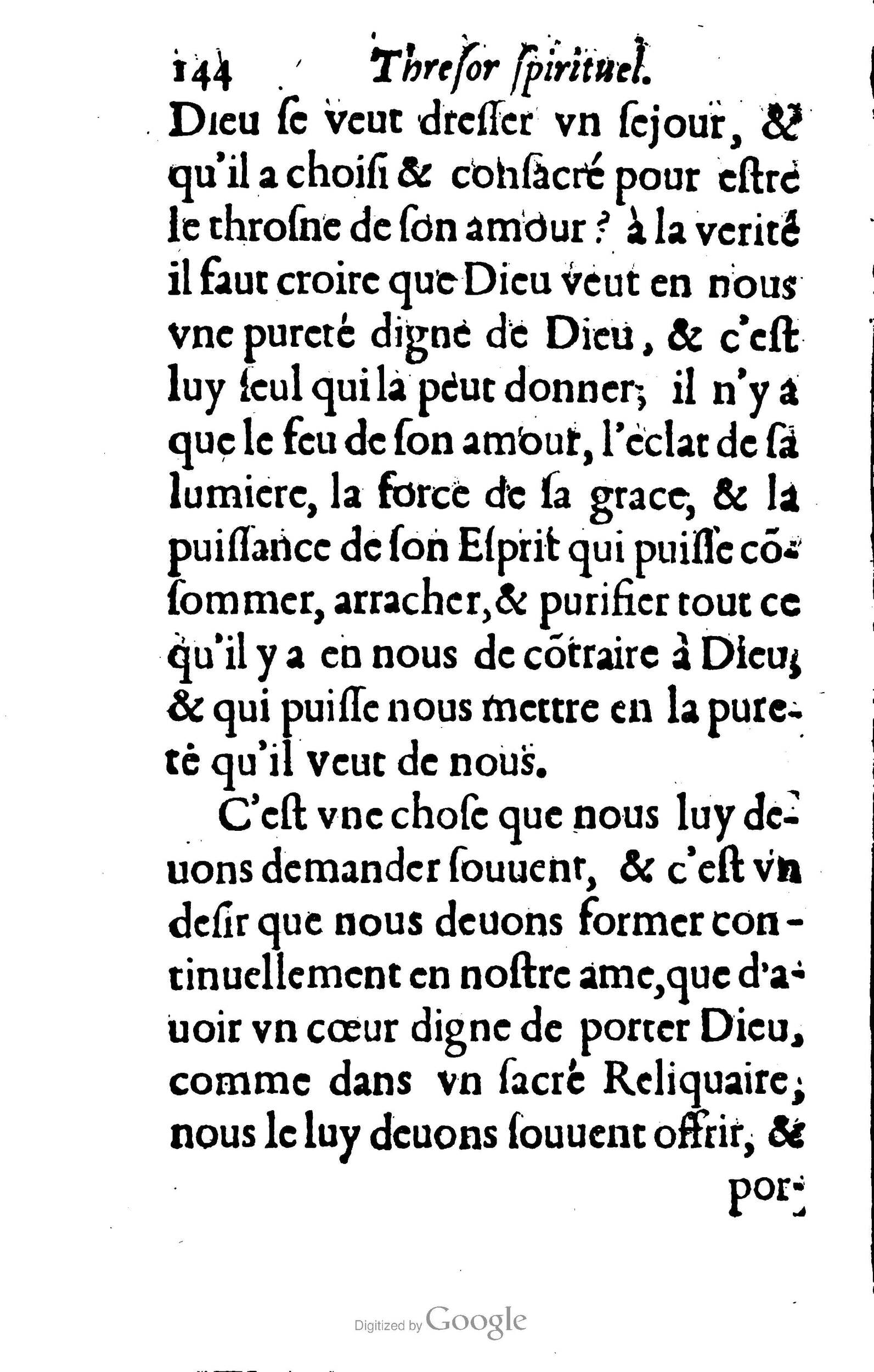 1633 - François Waudré - Trésor spirituel contenant les excellences du christianisme - BM Lyon