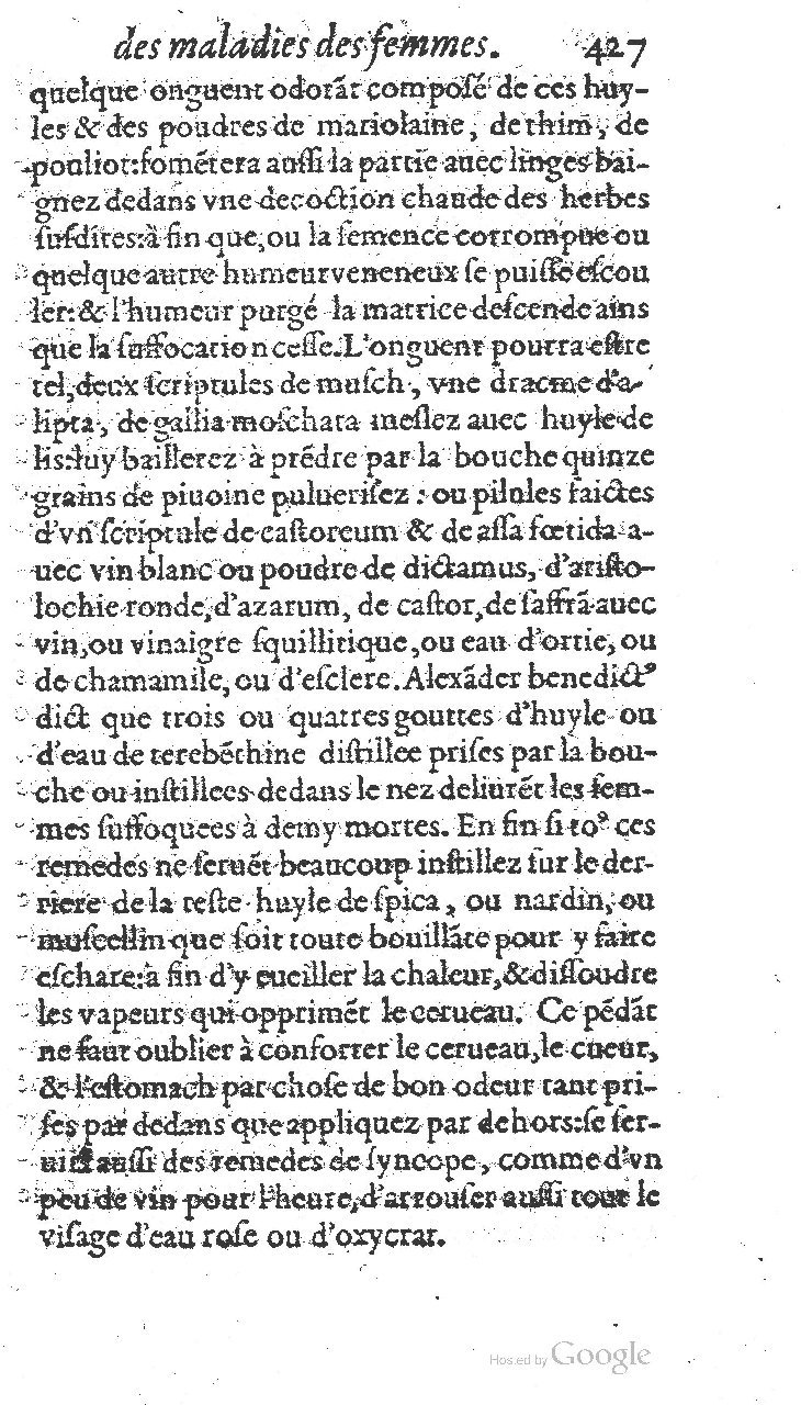 1585 - Jacques du Puis - Trésor des remèdes secrets pour les maladies des femmes - BnF