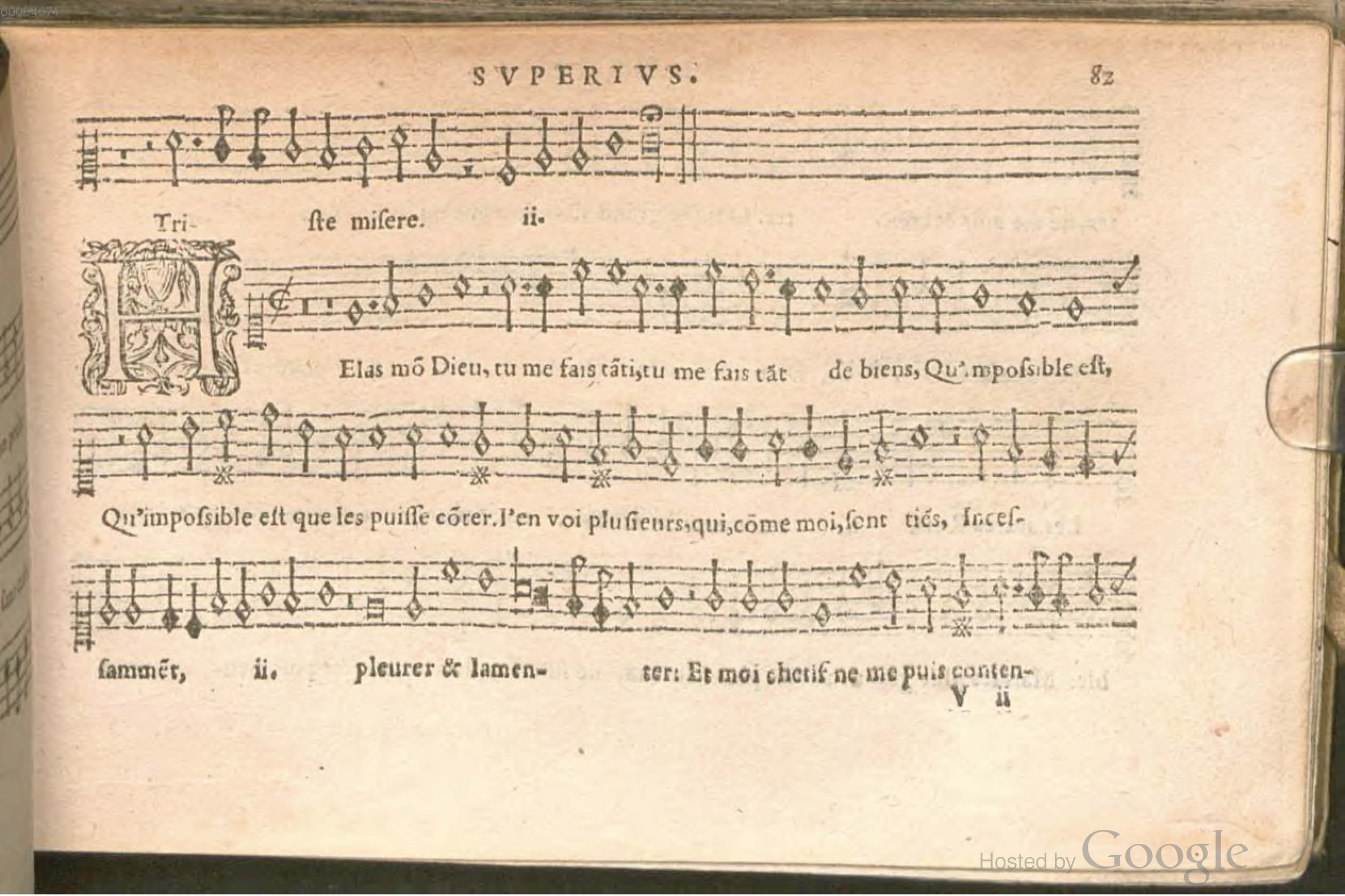 1576 - [Pierre de Saint-André] - Trésor de musique d’Orlande de Lassus Superius - BSB Munich