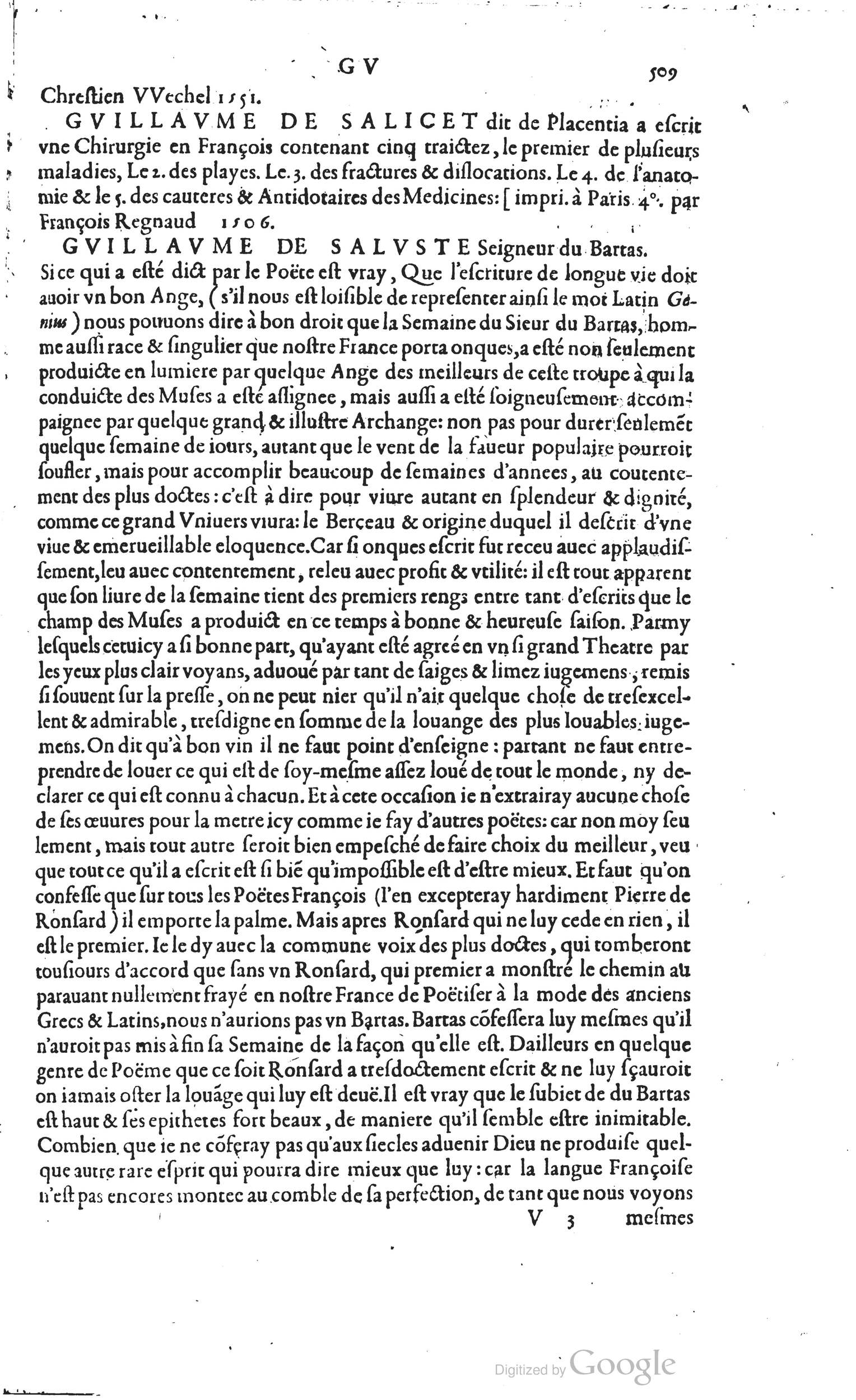 1585 - Barthélemy Honorat - Bibliothèques françaises - BSB Munich