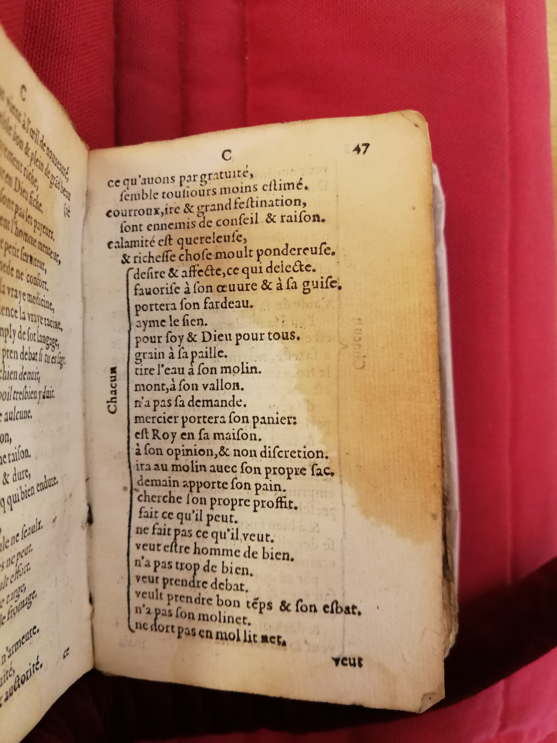 1577 - Jean d’Ogerolles - Trésor de sentences dorées - Bibliothèque Sainte-Geneviève