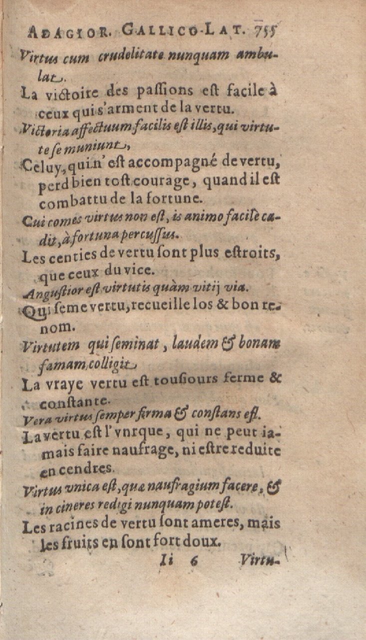 1612 - Dominicus Custos - Trésor des proverbes français  - Bibliopol-Olomuc