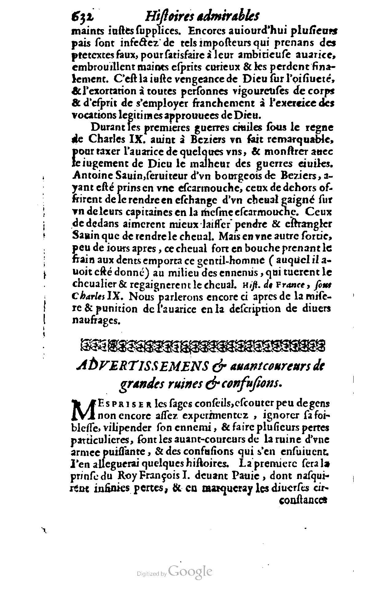1620 - Samuel Crespin - Trésor d’histoires admirables et mémorables - BCU Lausanne